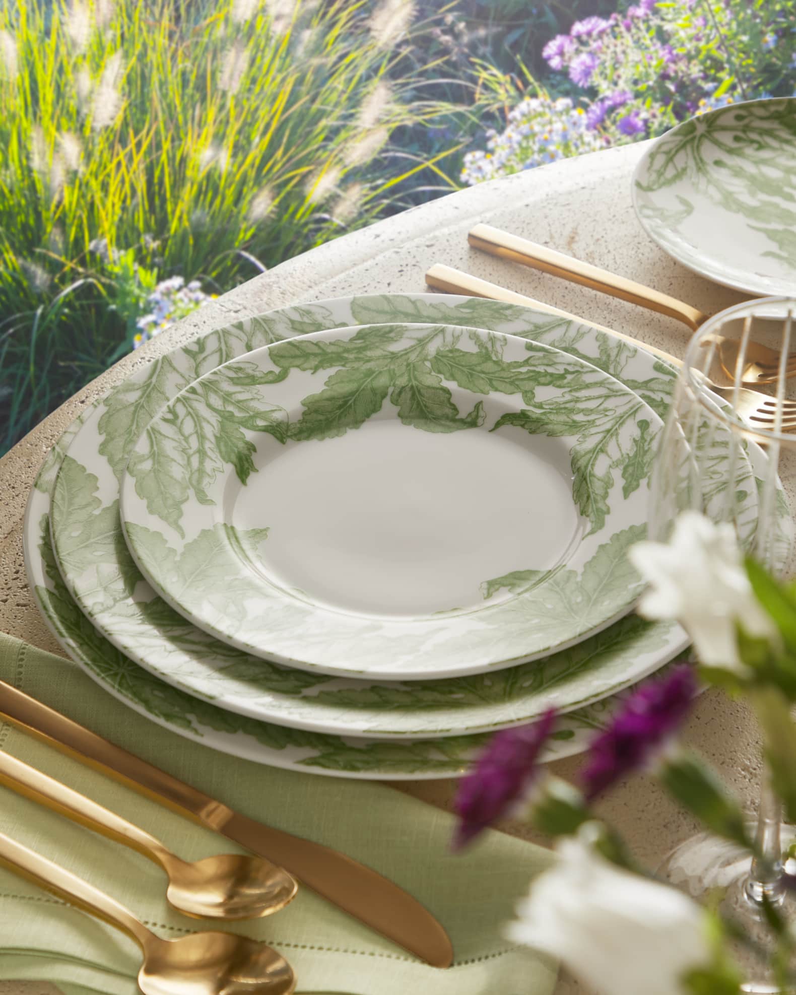 Freya Rimmed Dinner Plates - Set of 4 1