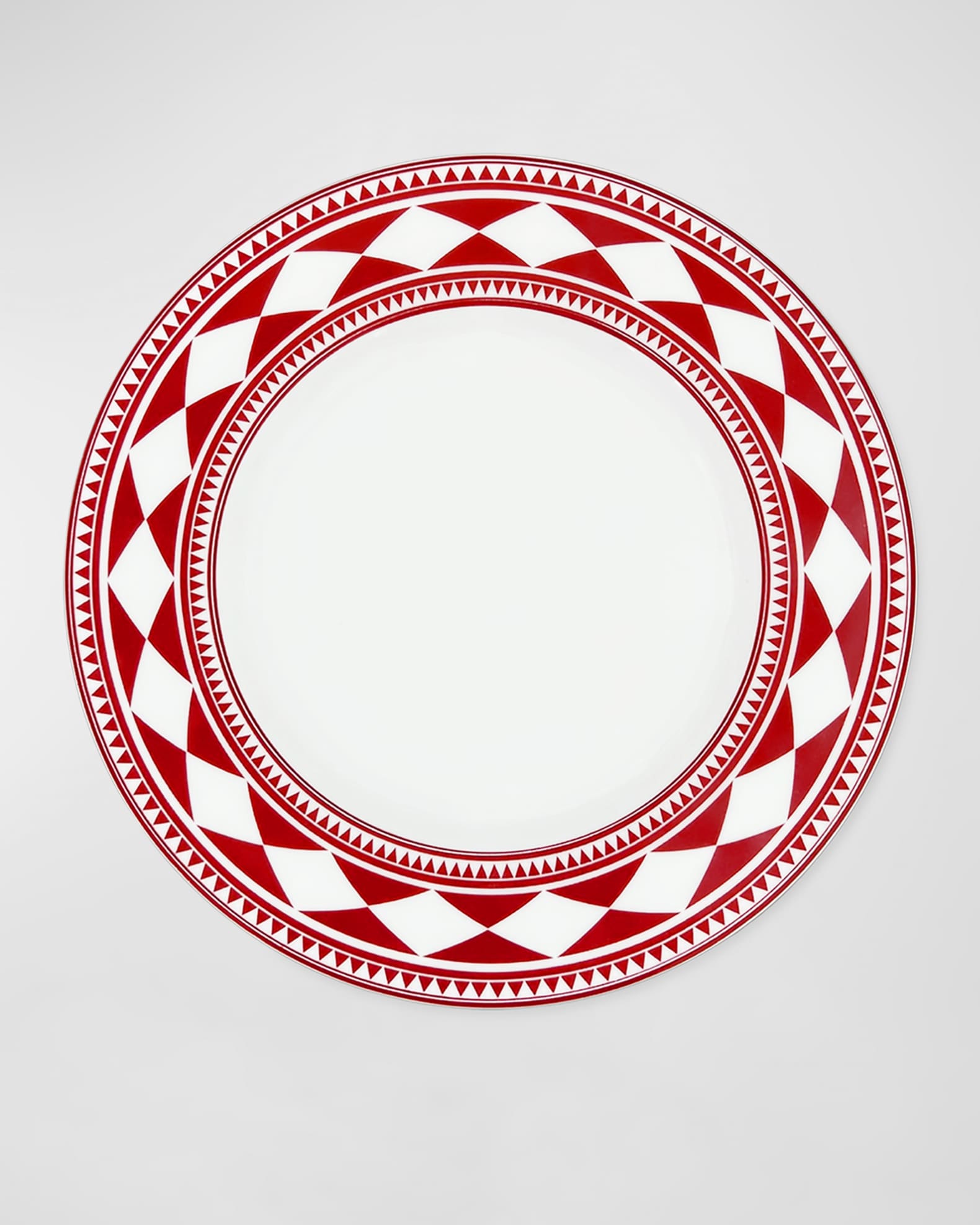 Fez Crimson Rimmed Salad Plates - Set of 4 0