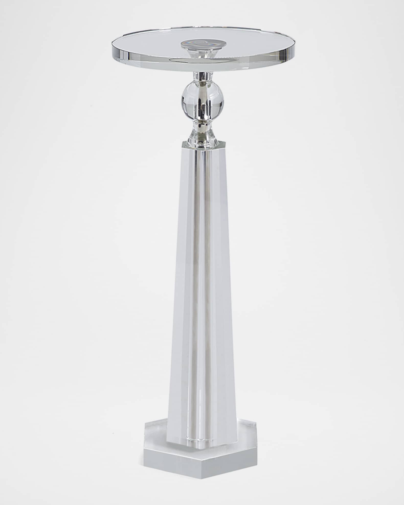 John-Richard Collection Faceted Tapered Crystal Martini Table