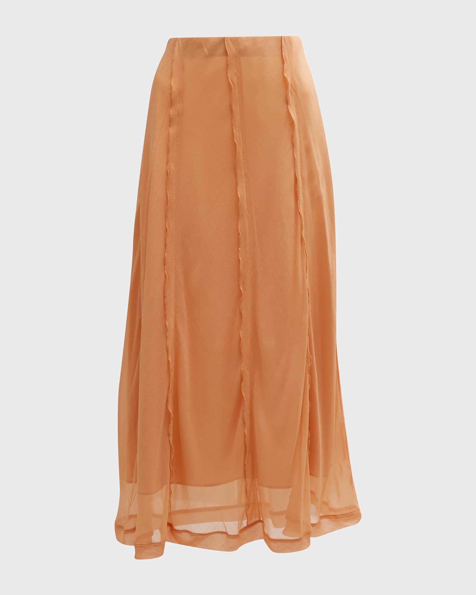 RIBBED SLIP SKIRT WITH LETTUCE EDGE