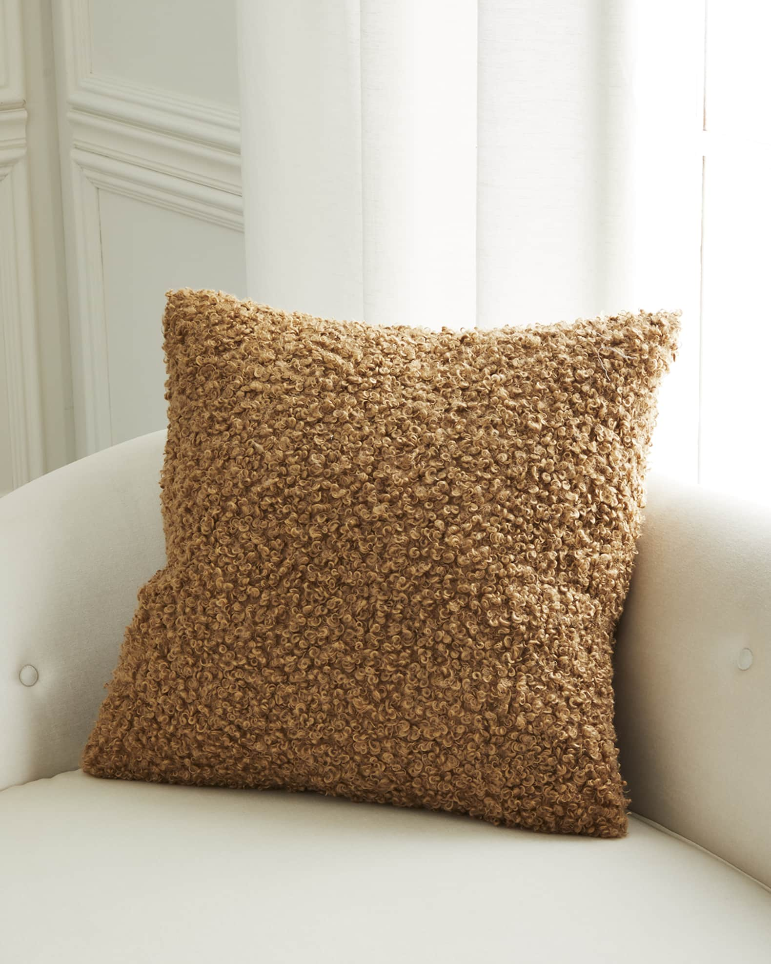 Michael Aram Faux Fur Decorative Pillow - Brown