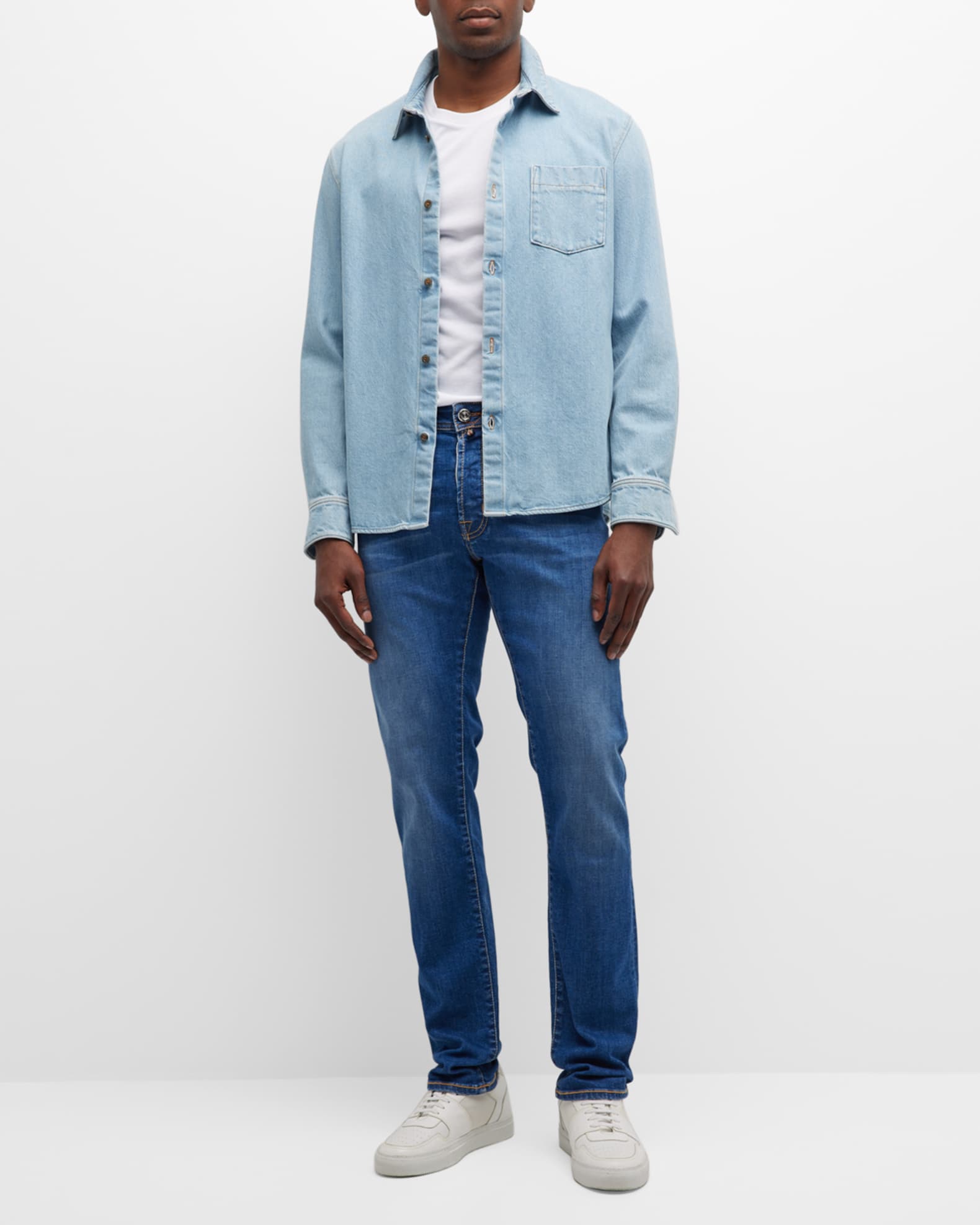 Jacob Cohen Men's Slim Fit Stretch Denim Jeans | Neiman Marcus