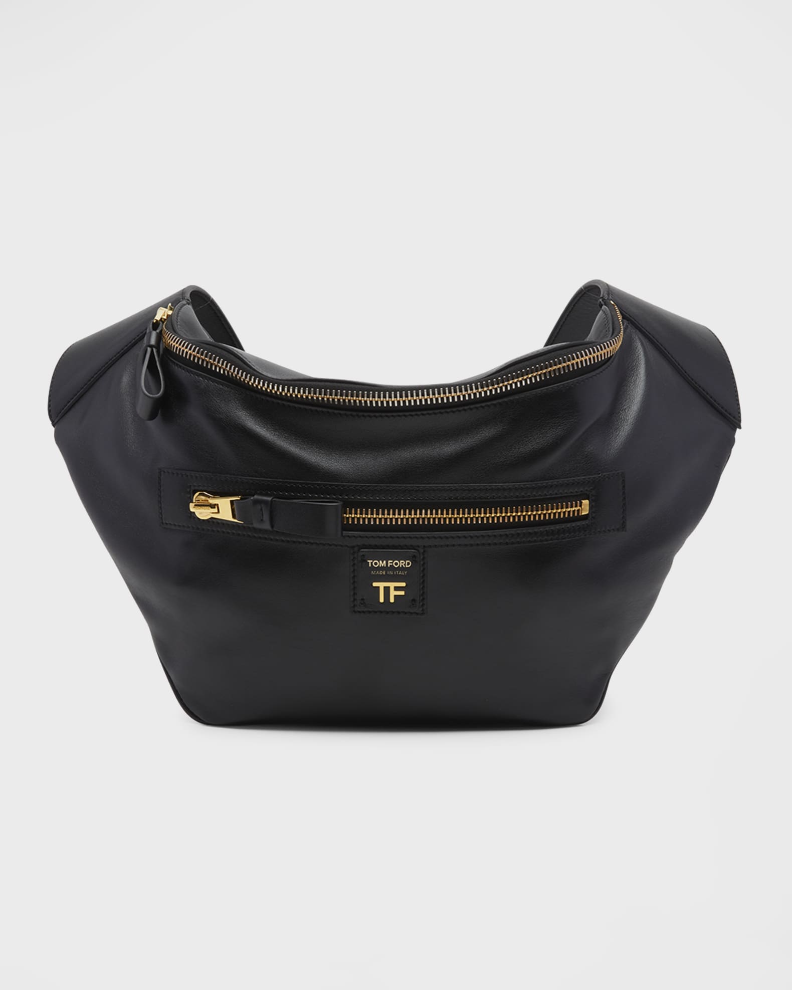 Tom Ford, Bags, Tom Ford Black Spiked Leather Zipper Clutch Bag 3k