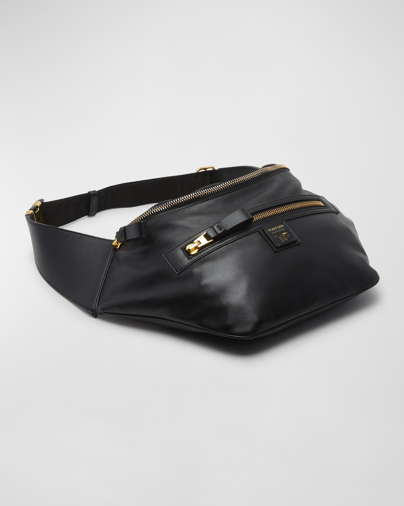 TOM FORD Sling Zip Leather Shoulder Bag | Neiman Marcus
