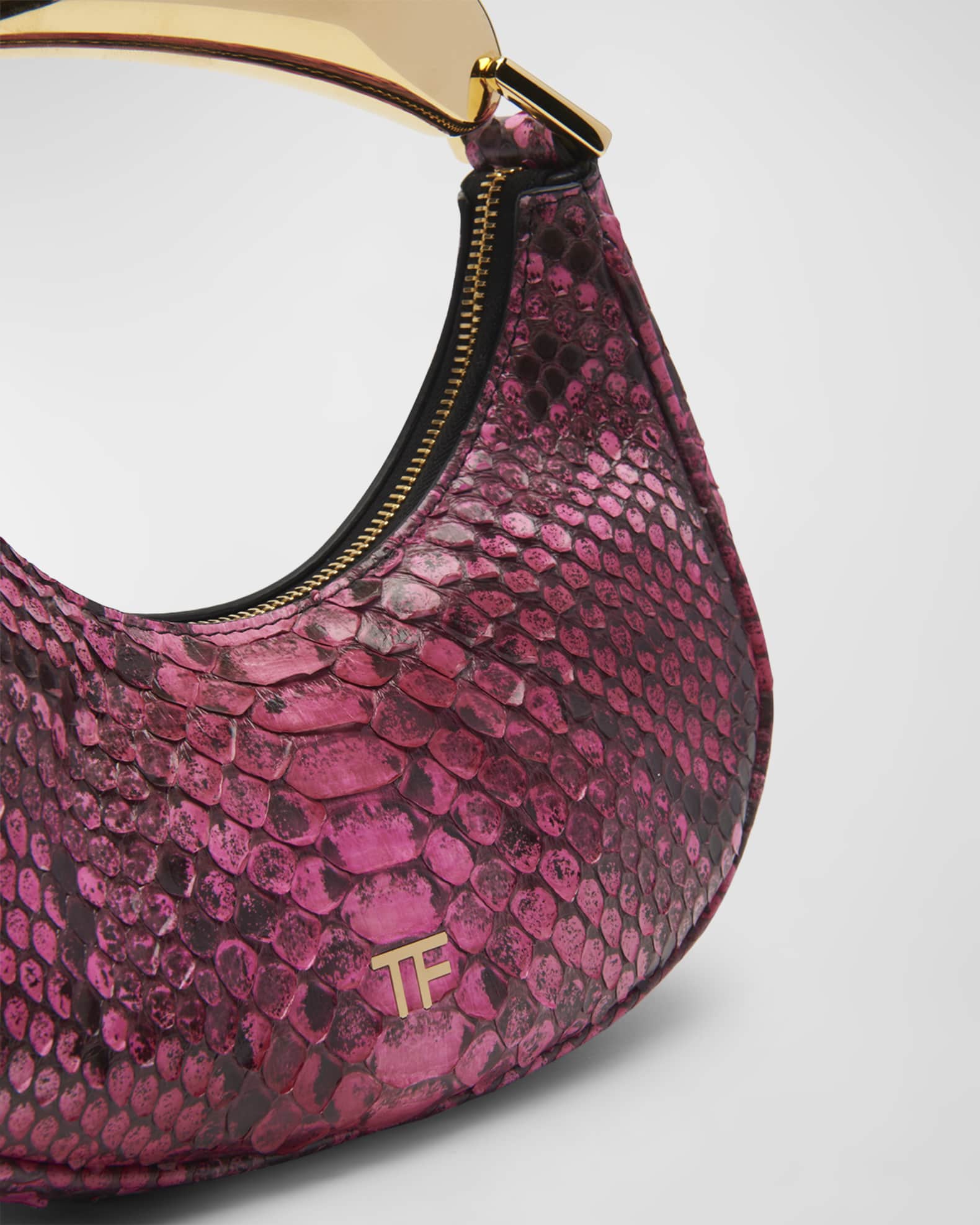 TOM FORD Bianca Mini Python Top-Handle Bag | Neiman Marcus