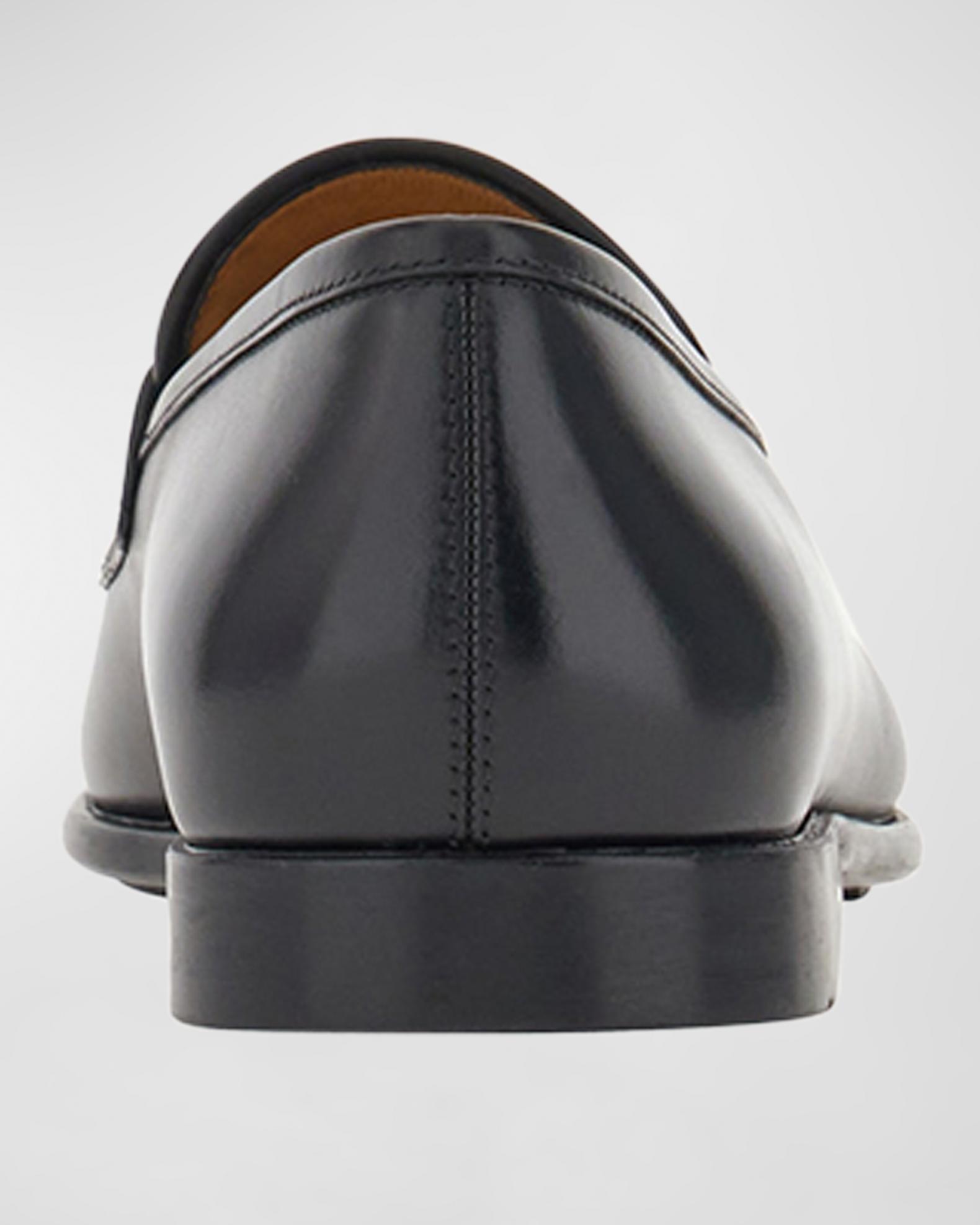 Salvator Ferragamo Penny Loafer Funes Men Black Leather Italy Almond Toe formal Ferragamo Men main image 2