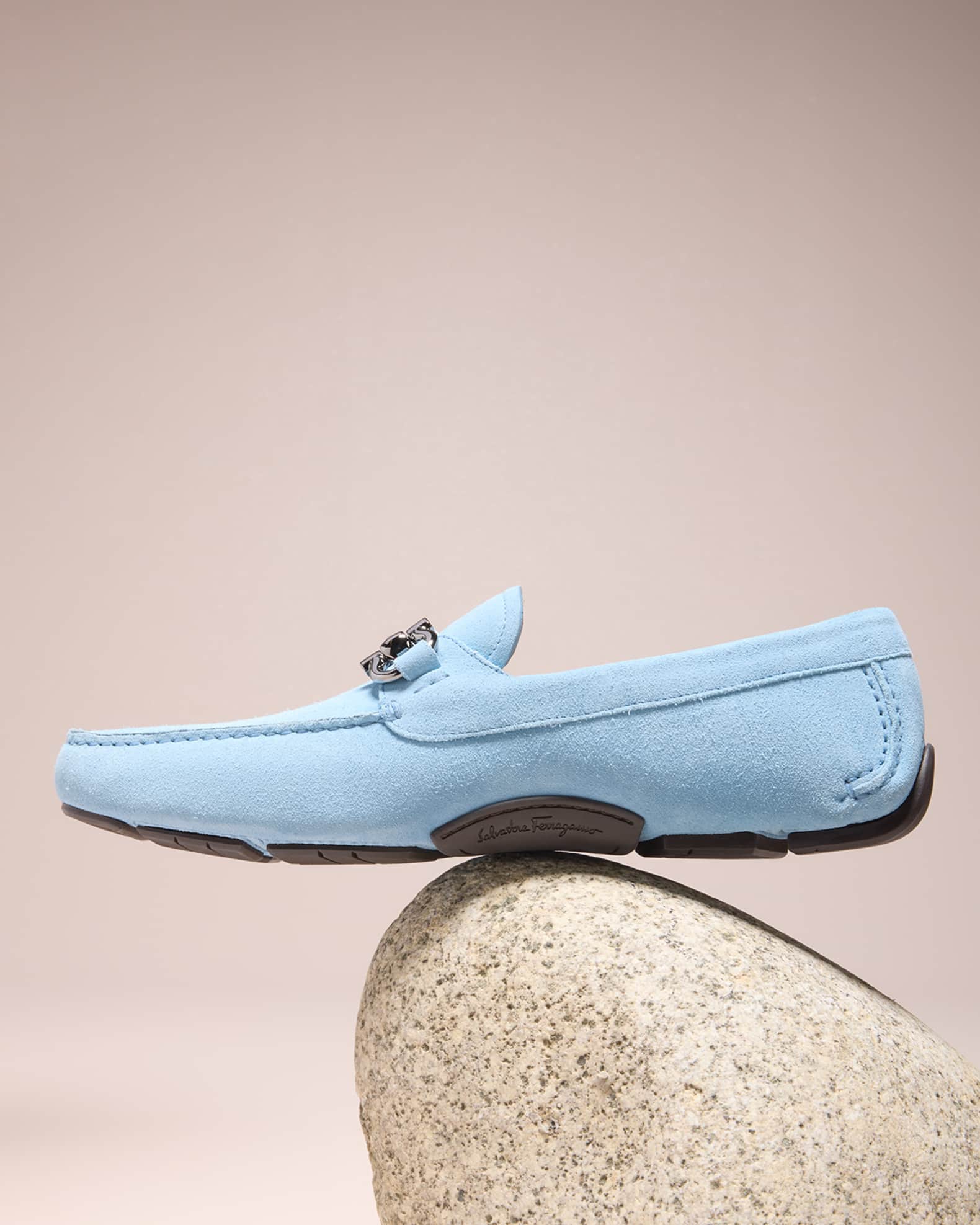 Ferragamo Men s Gancini Parigi Eco Suede Loafers Neiman Marcus