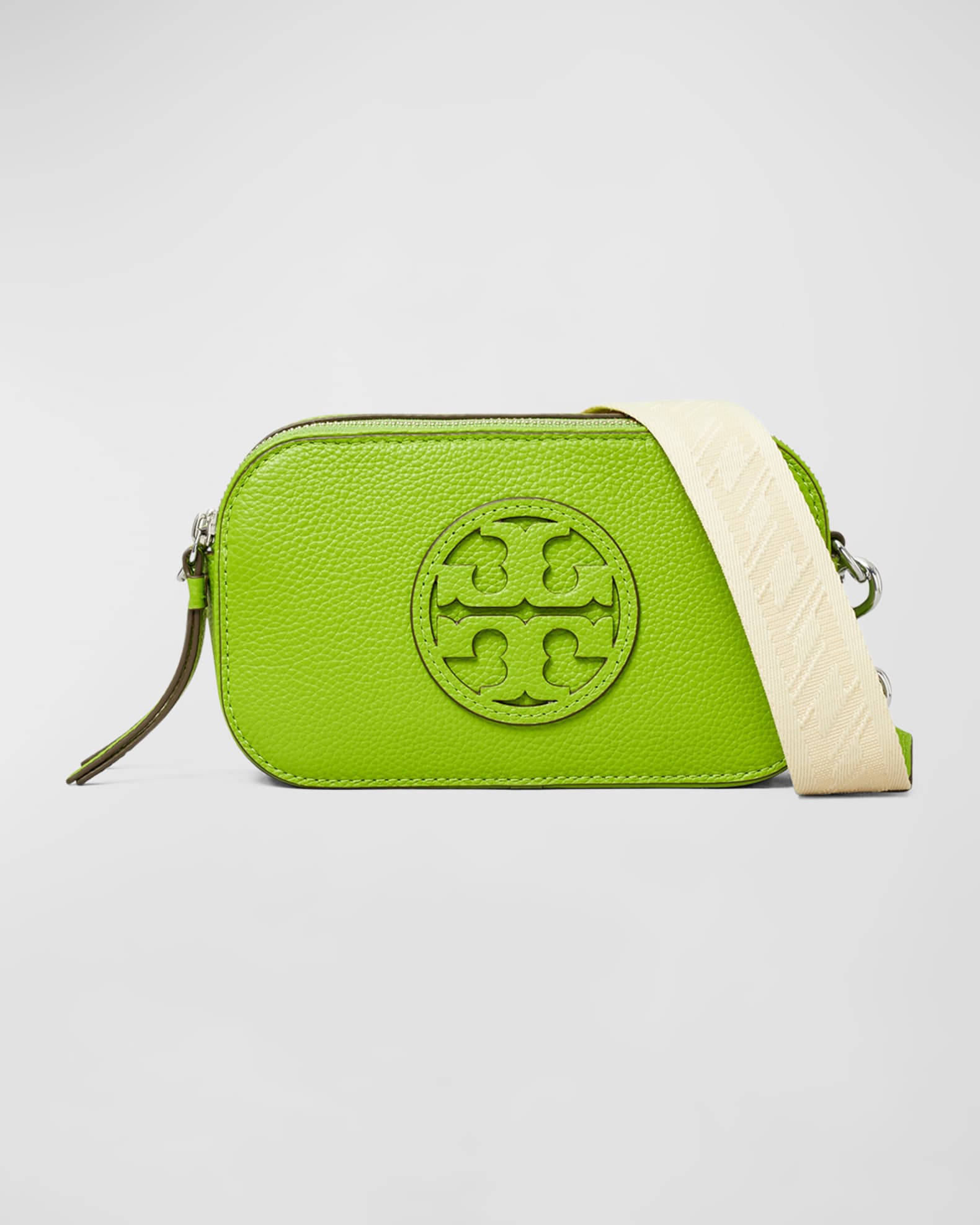 Tory Burch Miller Mini Logo Leather Crossbody Bag | Neiman Marcus