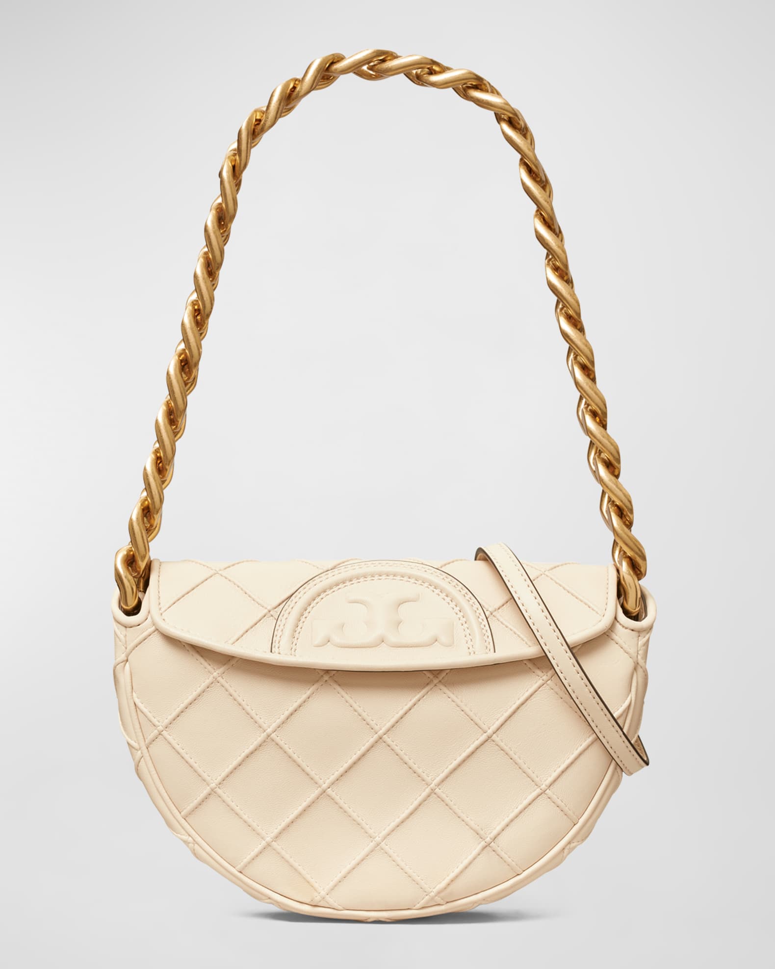 NEW Tory Burch NEW CREAM Fleming Soft Mini Bucket Bag $498