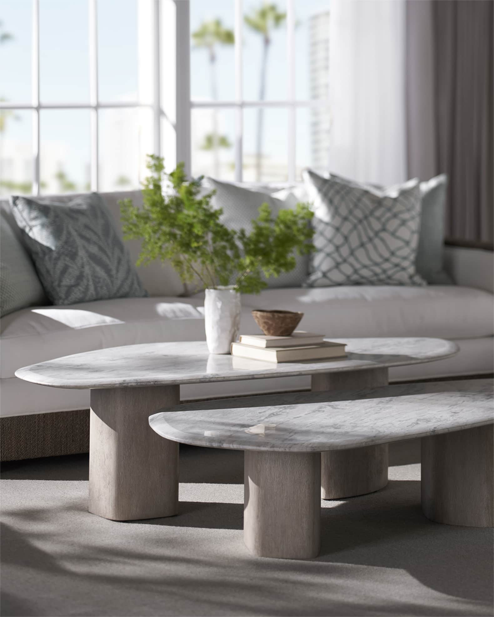 Palecek Caleb Nesting Coffee Table, 17"T Neiman Marcus