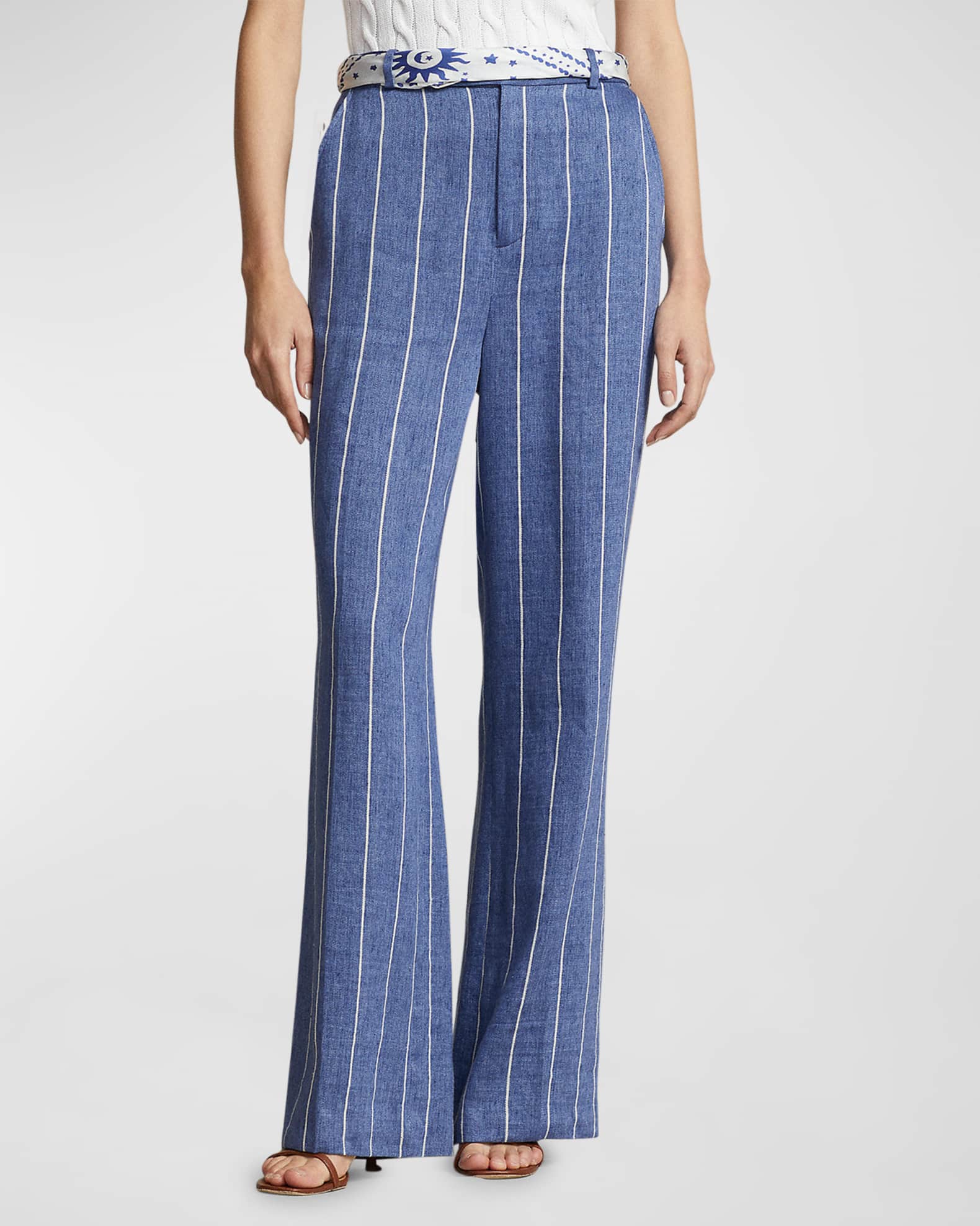 Summer Cotton Linen Drawstring Linen Pants For Women - Elastic Waist, Solid And Loose Fit Trousers JYFS1616