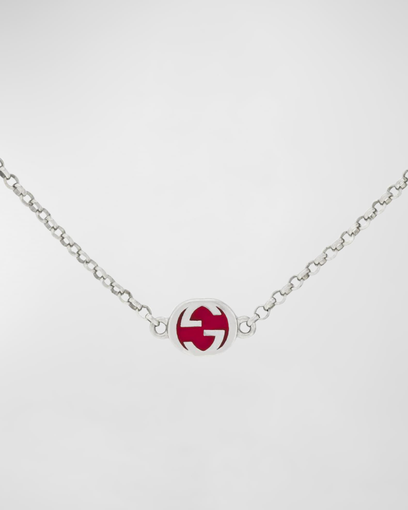 Gucci Interlocking G Necklace With Multicolor Enamel Neiman Marcus