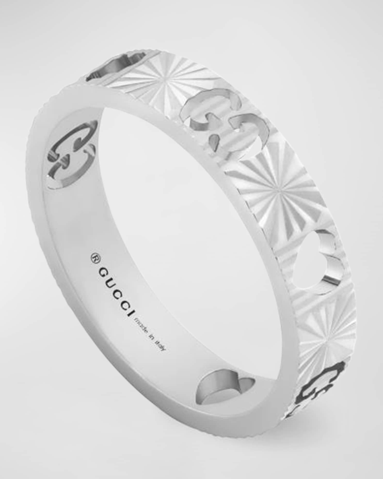 18k White Gold Icon Heart Ring  0