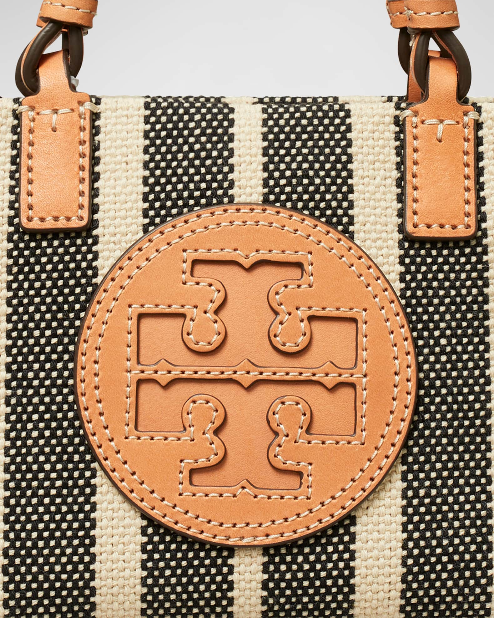 Tory Burch Ella Mini Striped Canvas Tote Bag