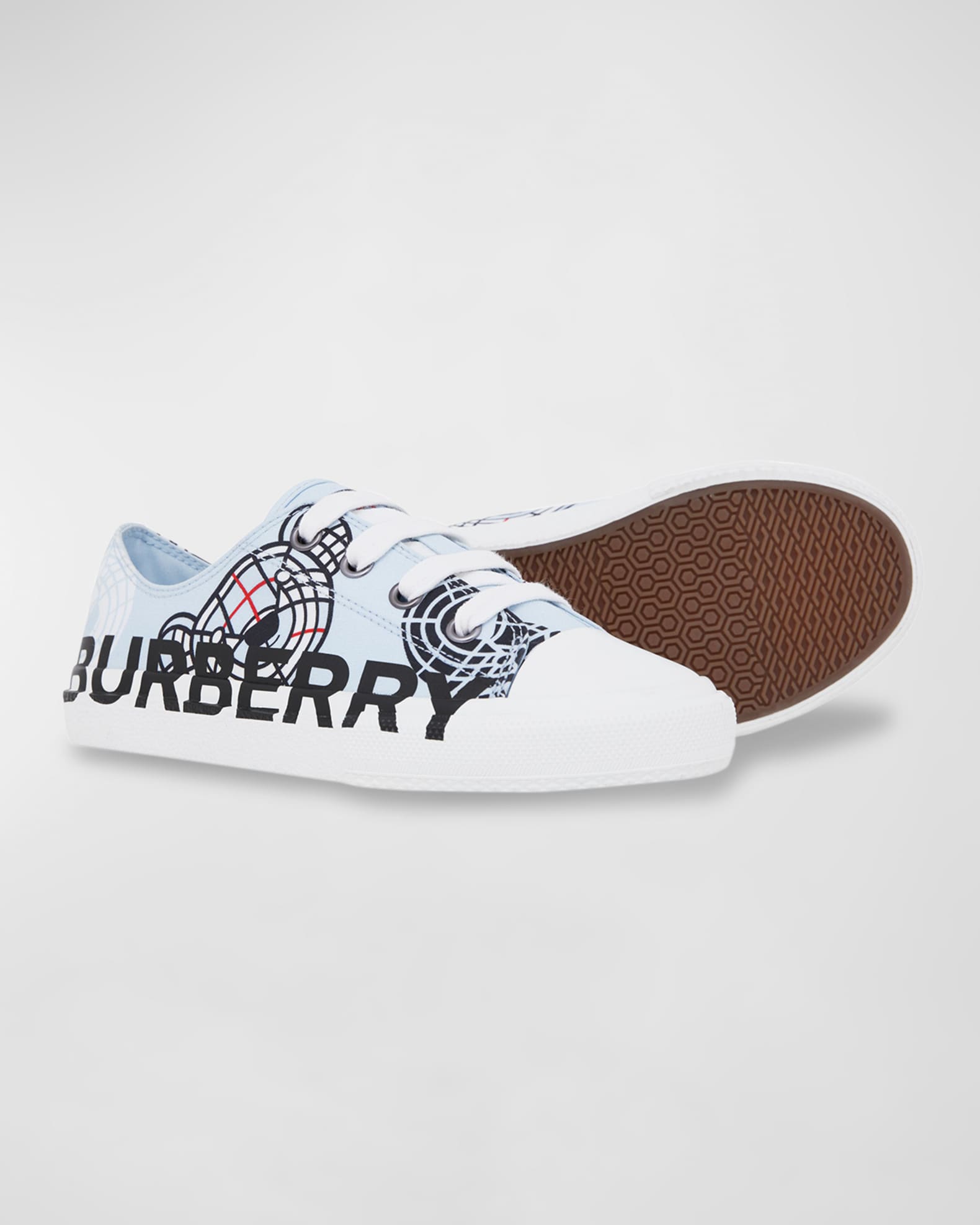 Kid's K1 Larkhall Bear-Print Logo Sneakers | Neiman Marcus