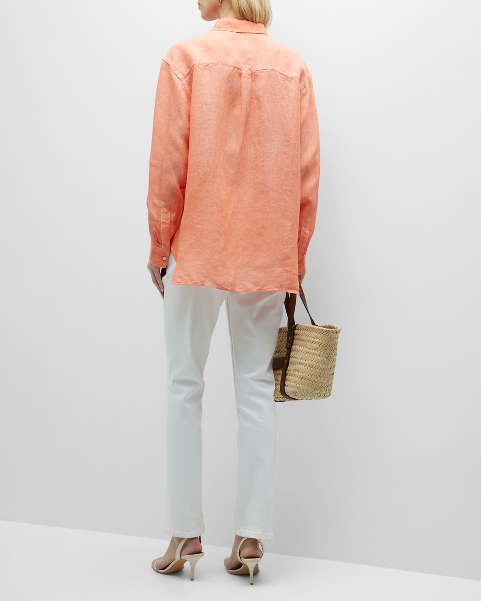 120% LINO - Man - Orange - Shirt