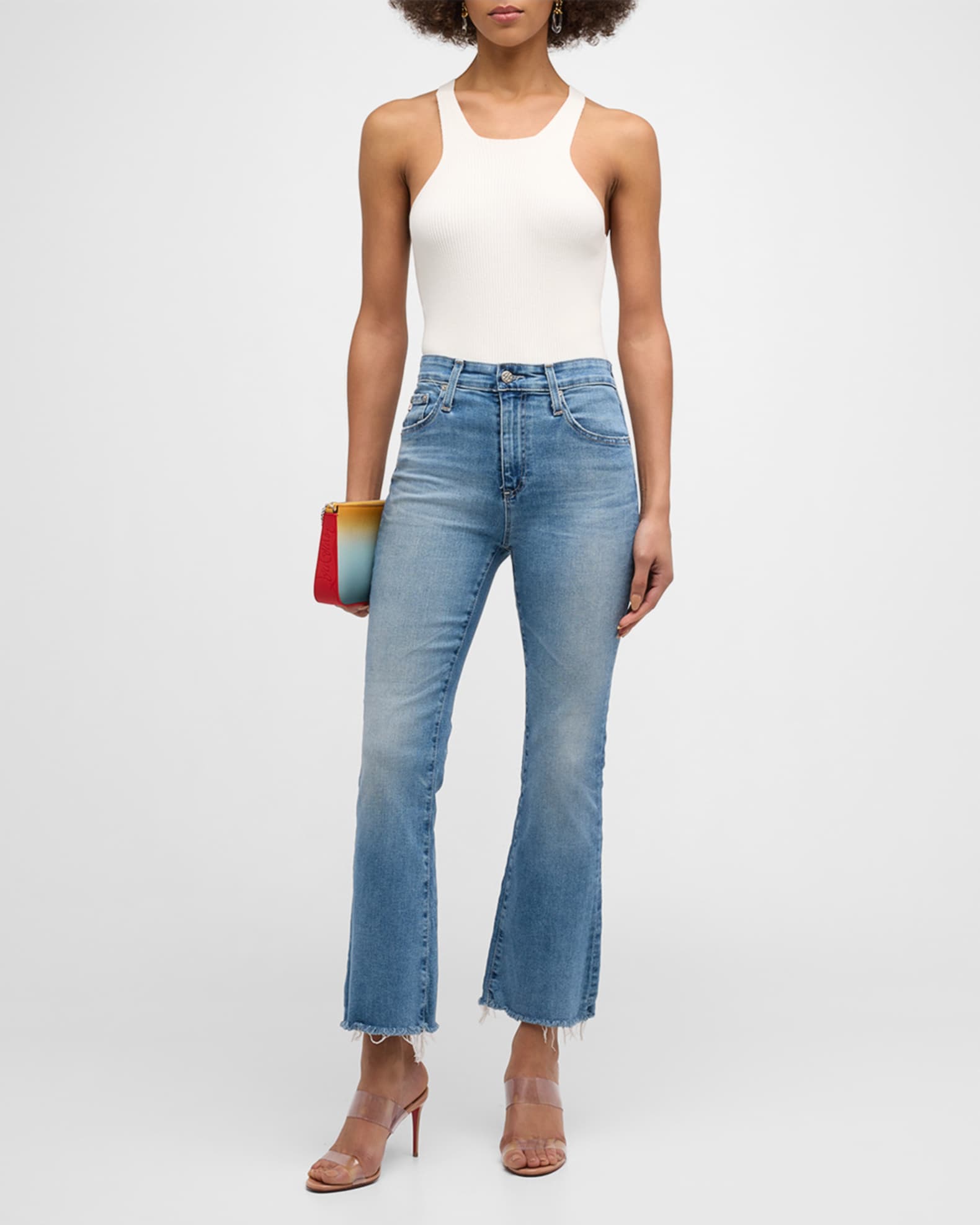 AG Jeans Farrah Cropped Bootcut Jeans | Neiman Marcus