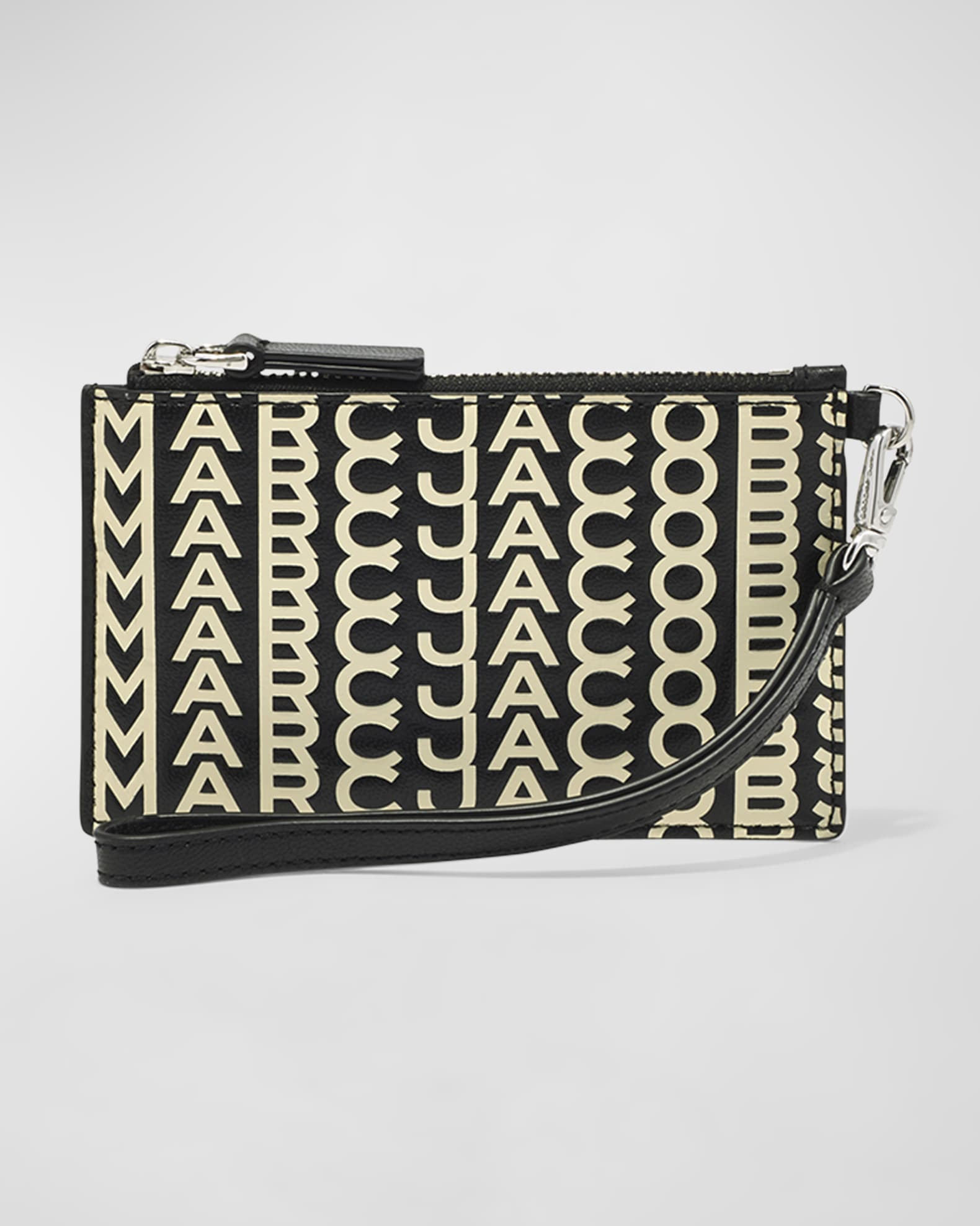 Marc Jacobs The Monogram Leather Top Zip Wristlet Neiman Marcus