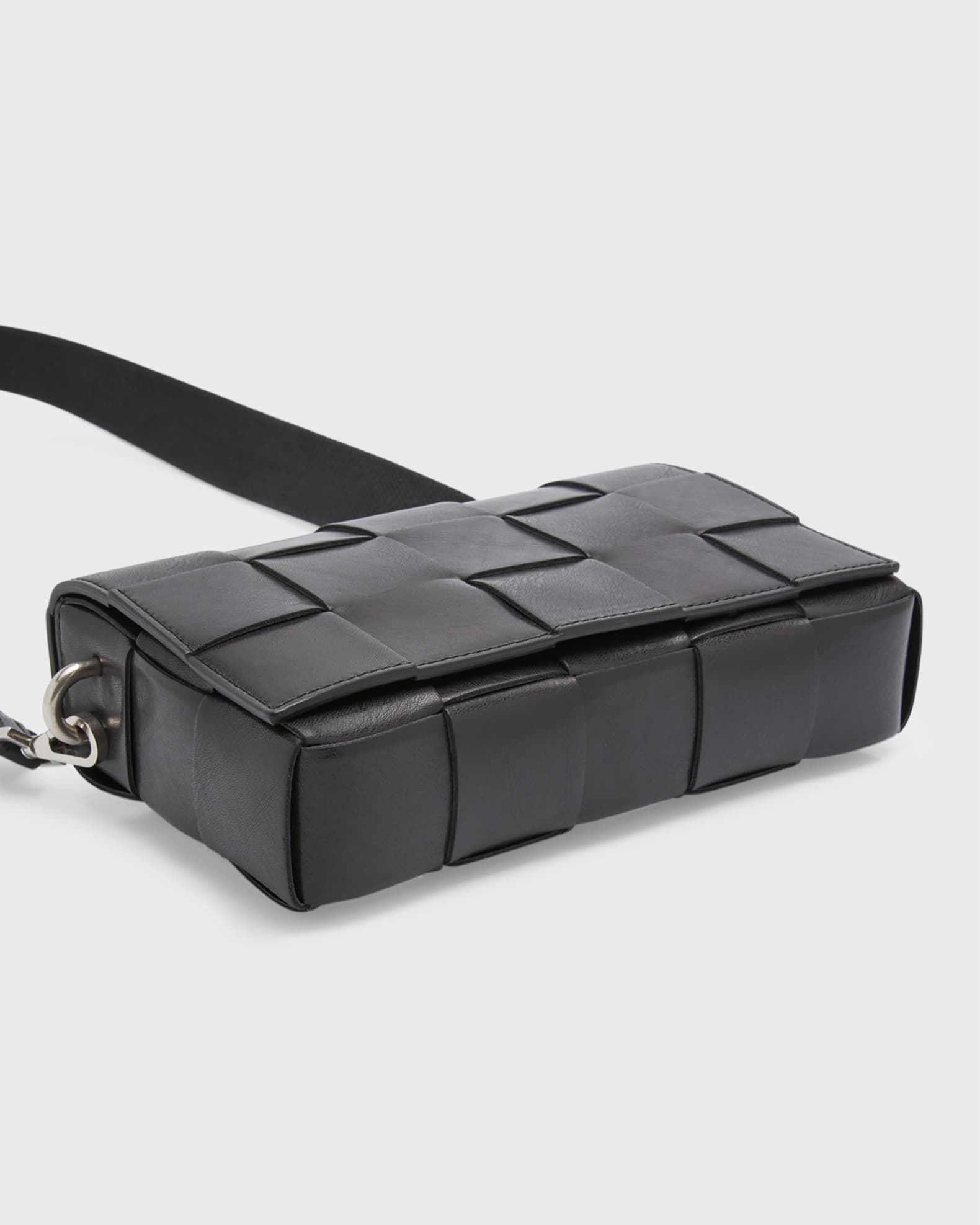 Men's Cassette Intreccio Leather Crossbody Bag 1