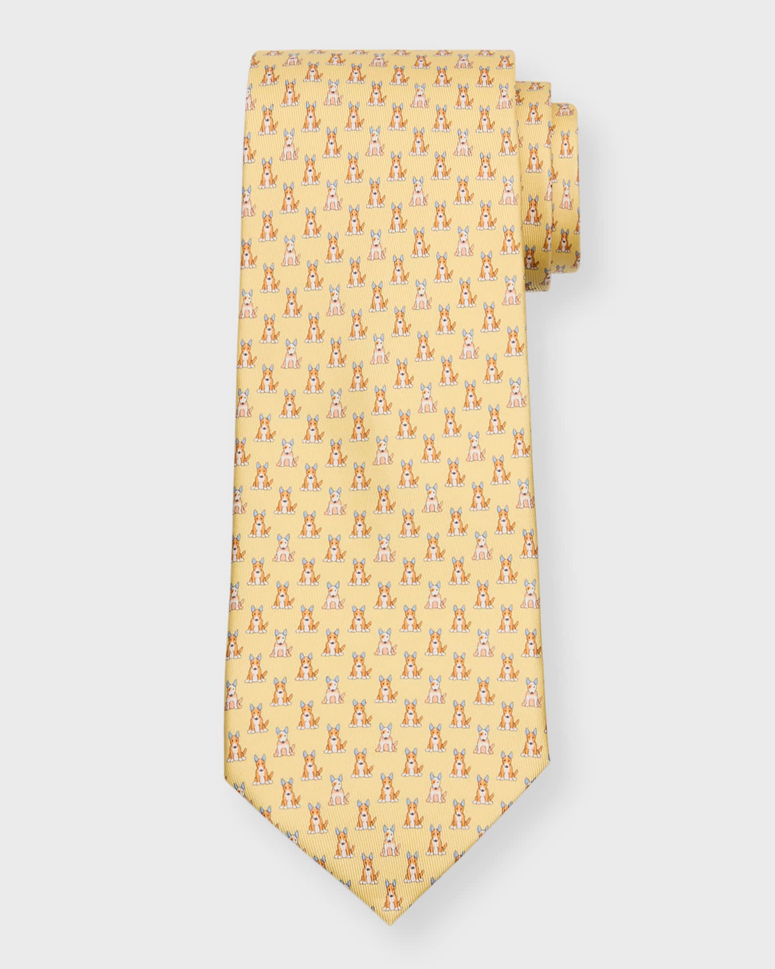 Ferragamo Men's Sparrow Print Silk Tie