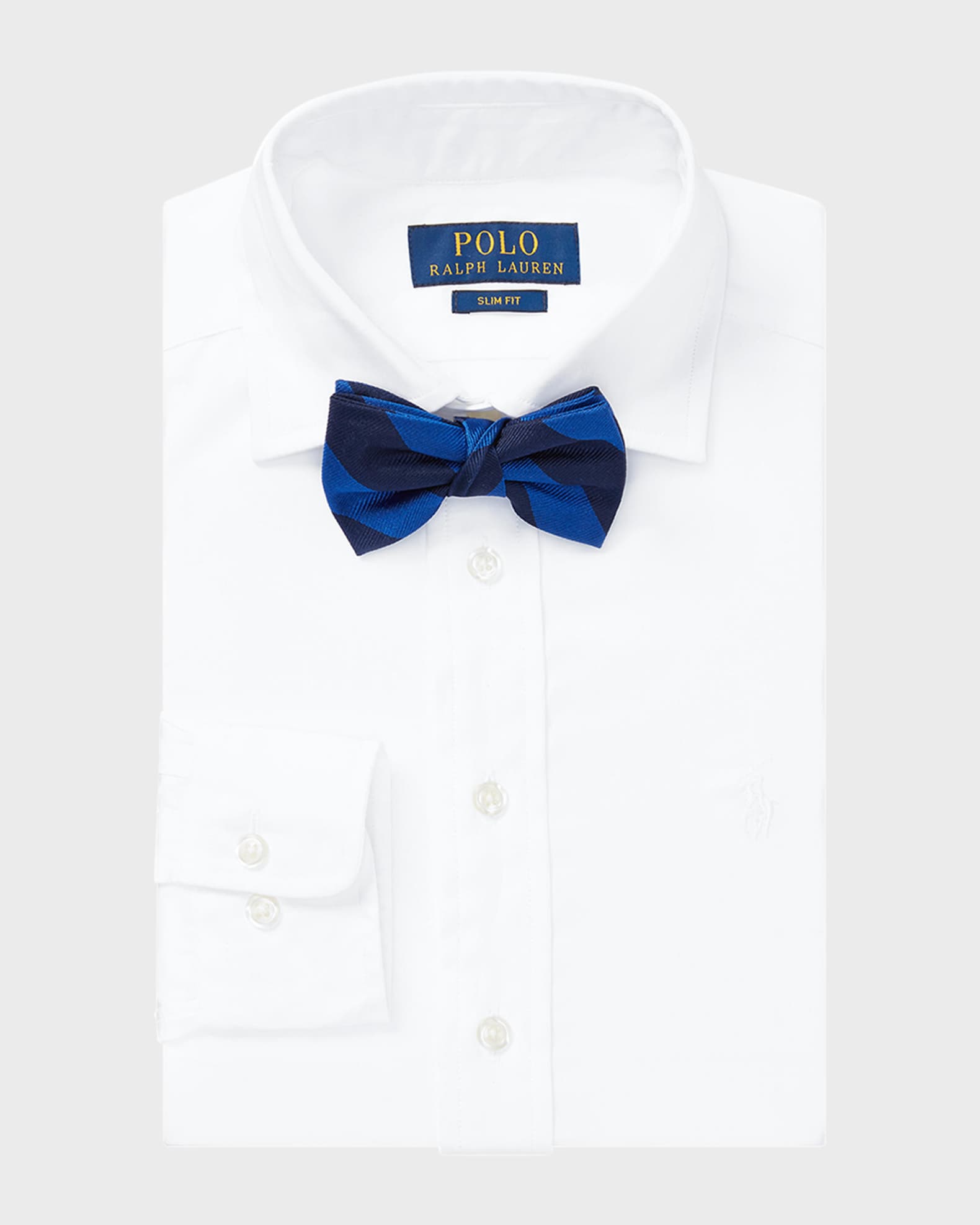 Boy's Poplin Embroidered Dress Shirt, Size 5-7 1