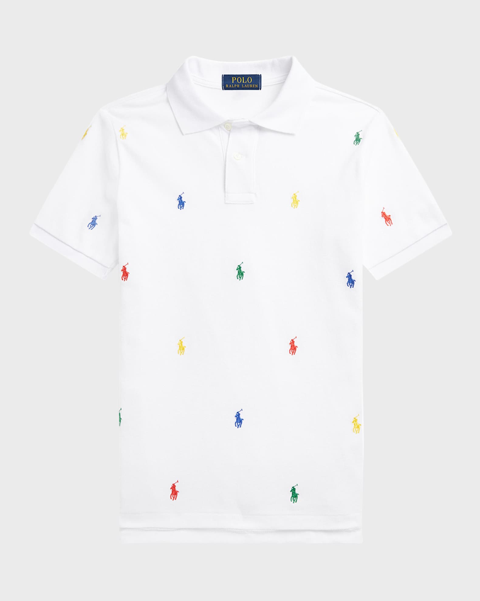 Ralph Lauren Childrenswear Boy's Multicolor Embroidered Pony Polo Shirt,  Size 2-4 | Neiman Marcus