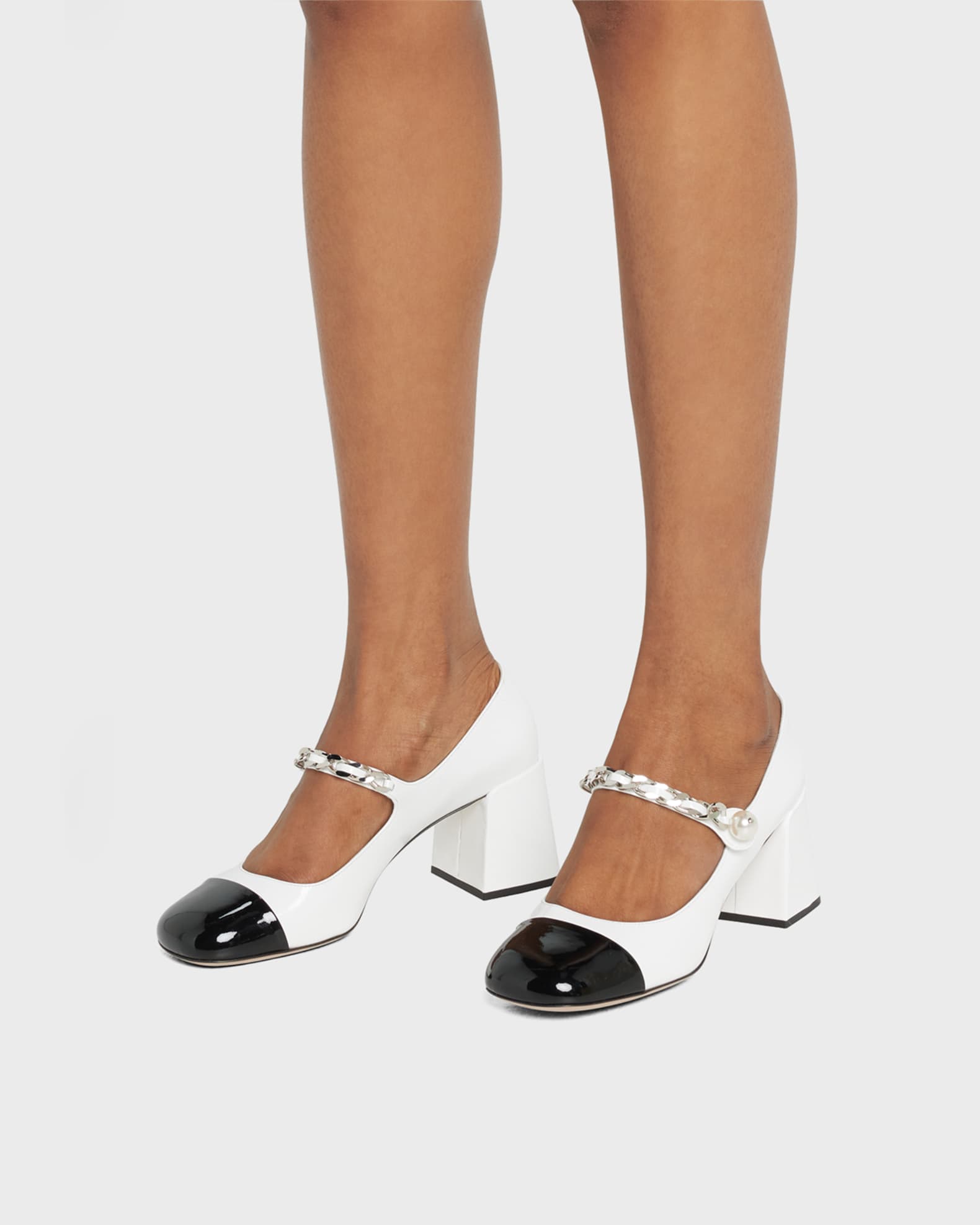 Miu Miu Cap Toe May Jane Pumps Neiman Marcus