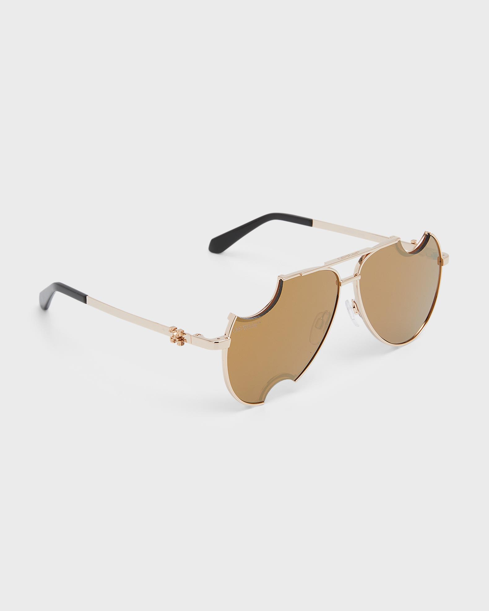 Off-White Men's Dallas Meteor Metal Aviator Sunglasses | Neiman Marcus