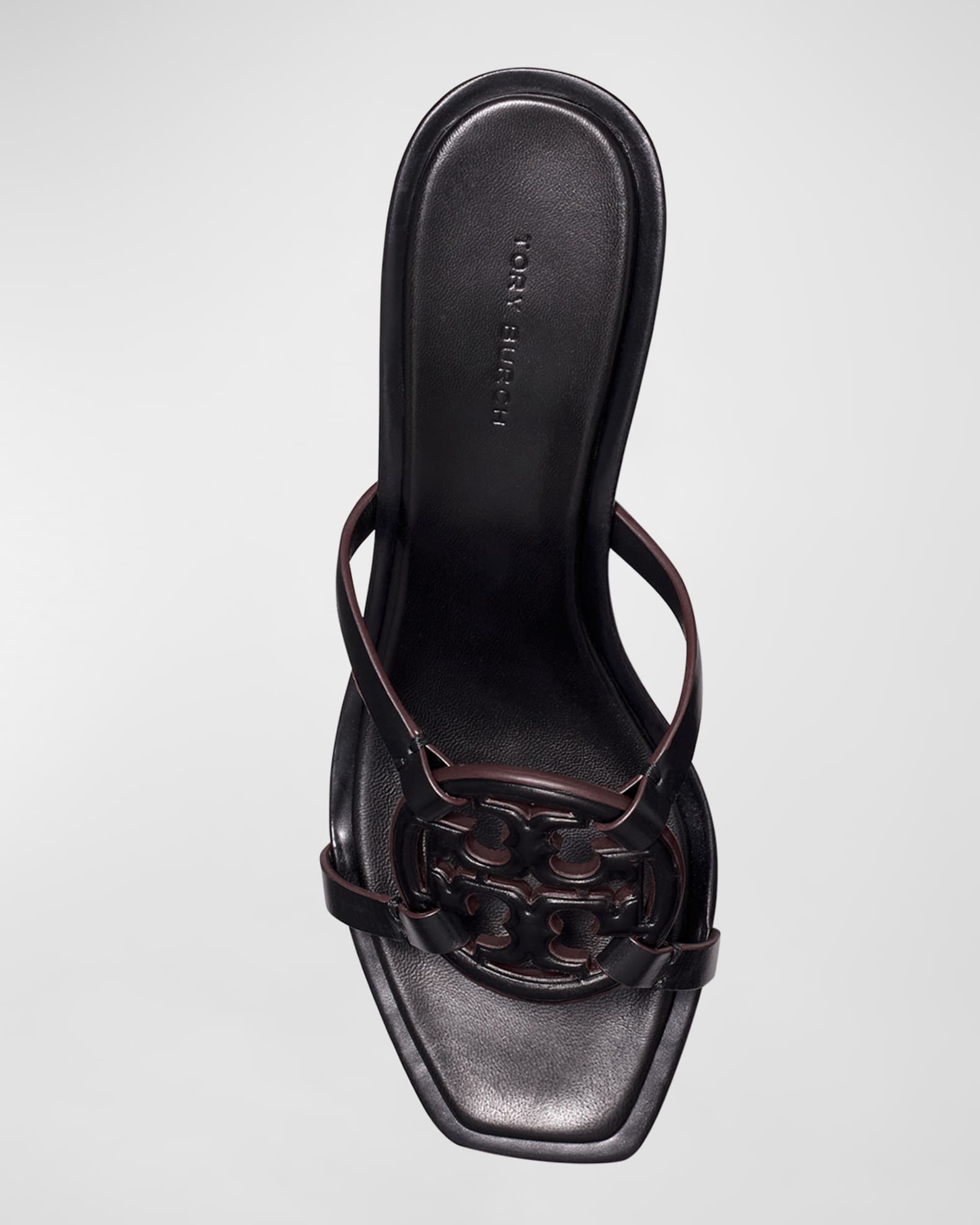 Tory Burch Miller Leather Kitten Heel Sandals | Neiman Marcus