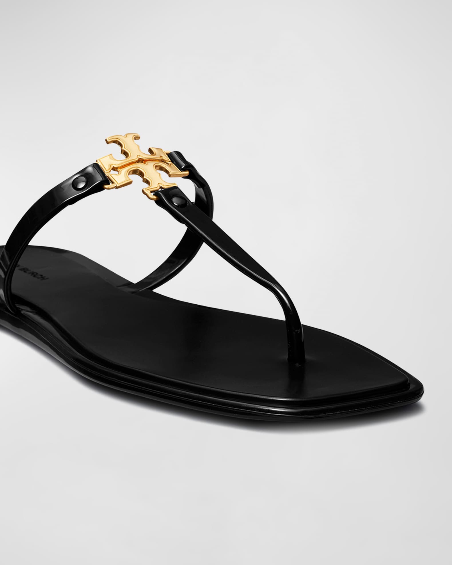 Tory burch black jelly sandals outlet