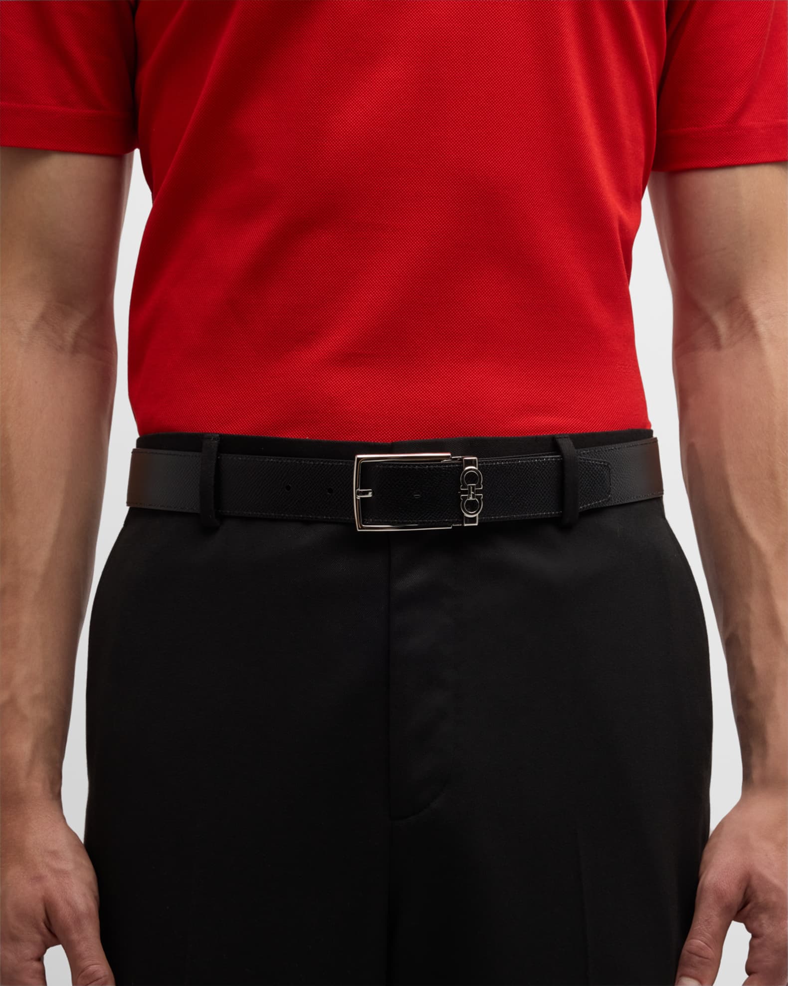 Men's Adjustable Reversible Gancini Belt 1