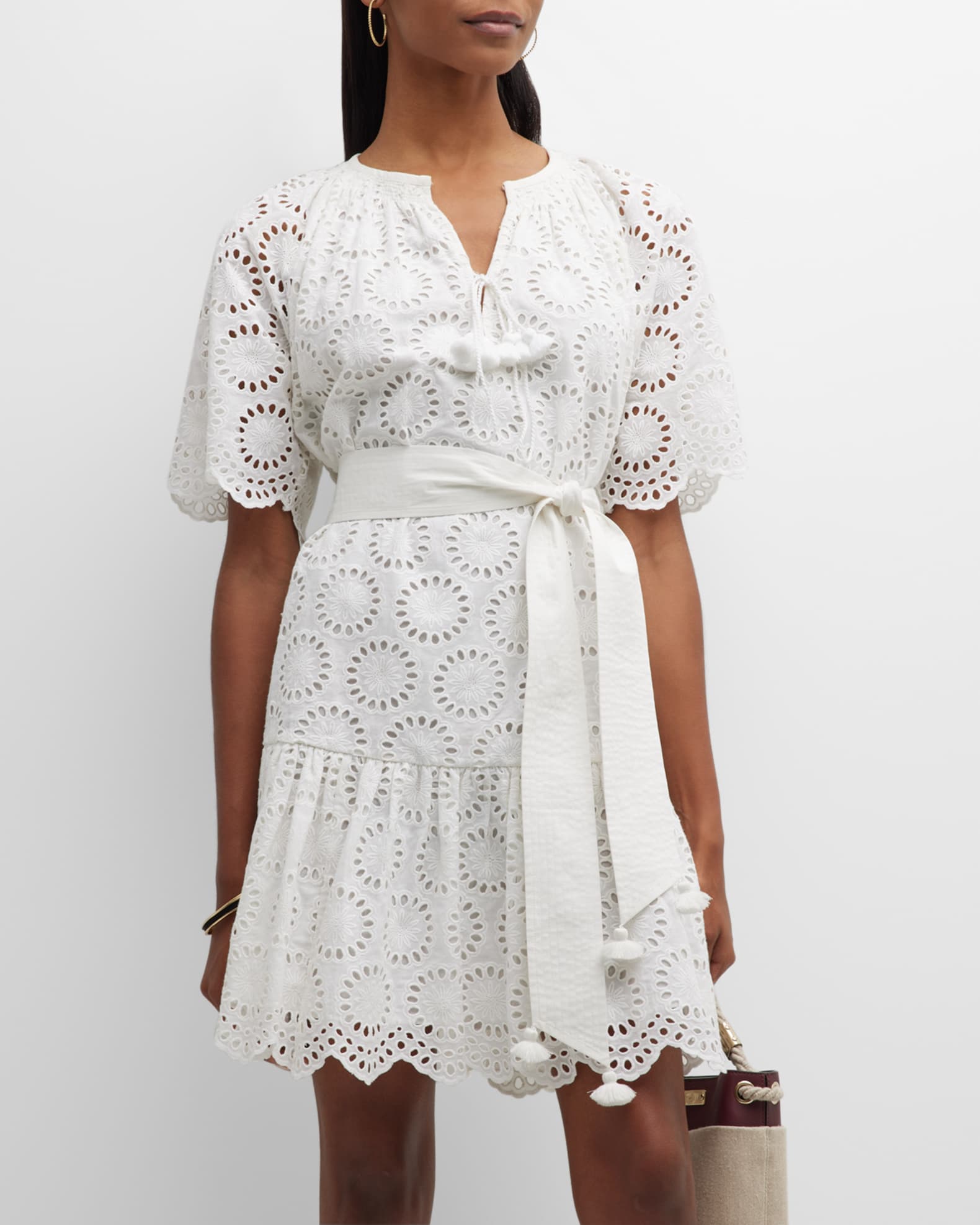 Bria Eyelet Top in White
