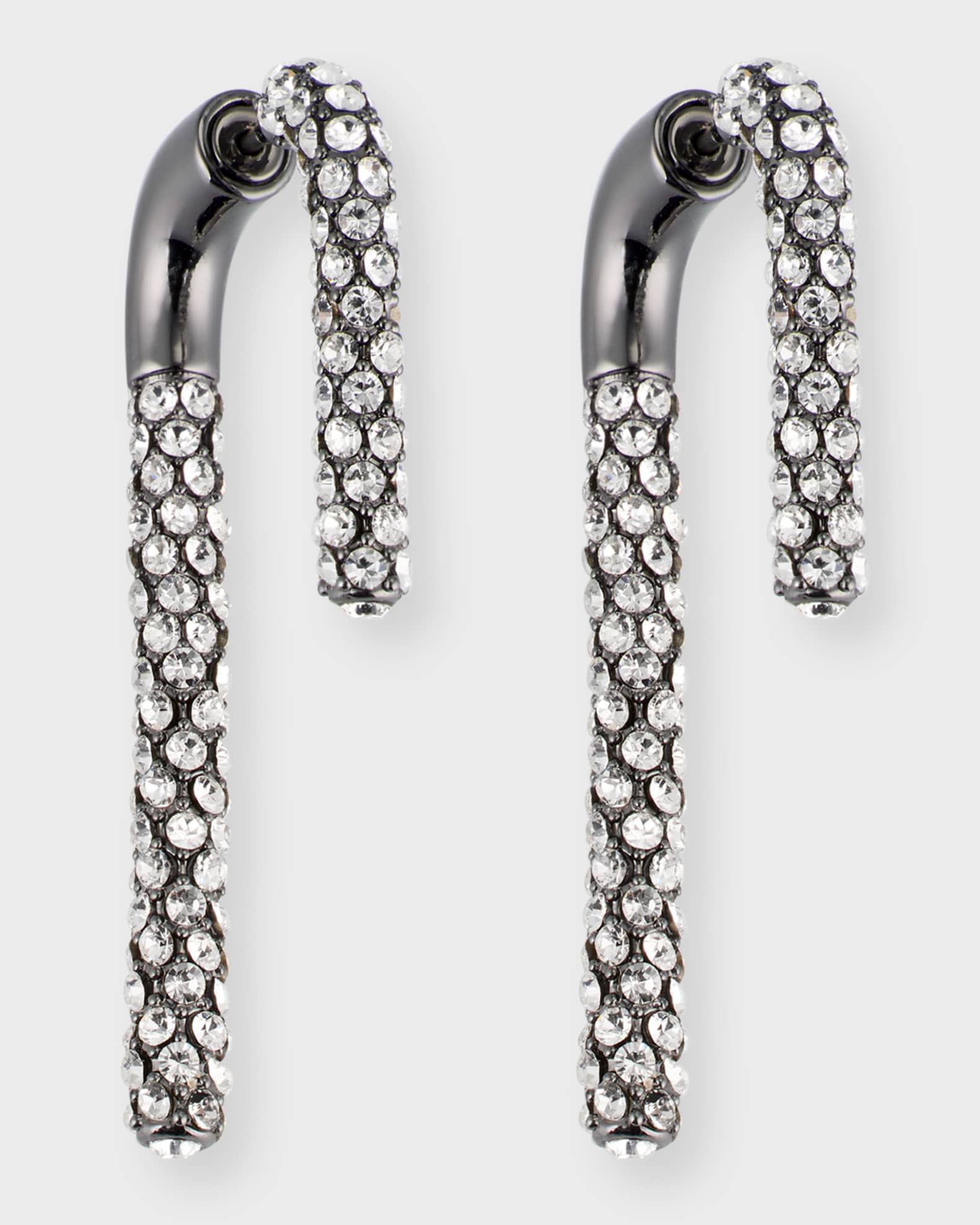 DEMARSON 12K GoldPlated Mini Pave Celeste Crystal Earrings Neiman Marcus