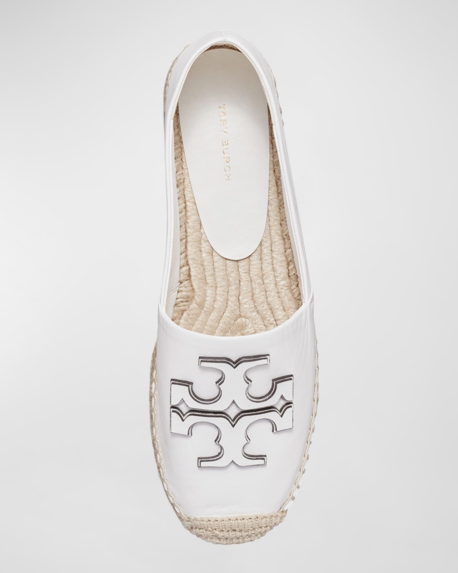 Tory burch white leather espadrilles sale