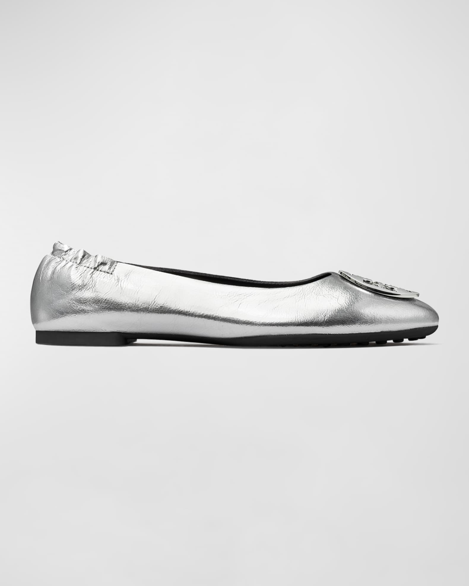 Tory Burch Claire Metallic Medallion Ballerina Flats | Neiman Marcus