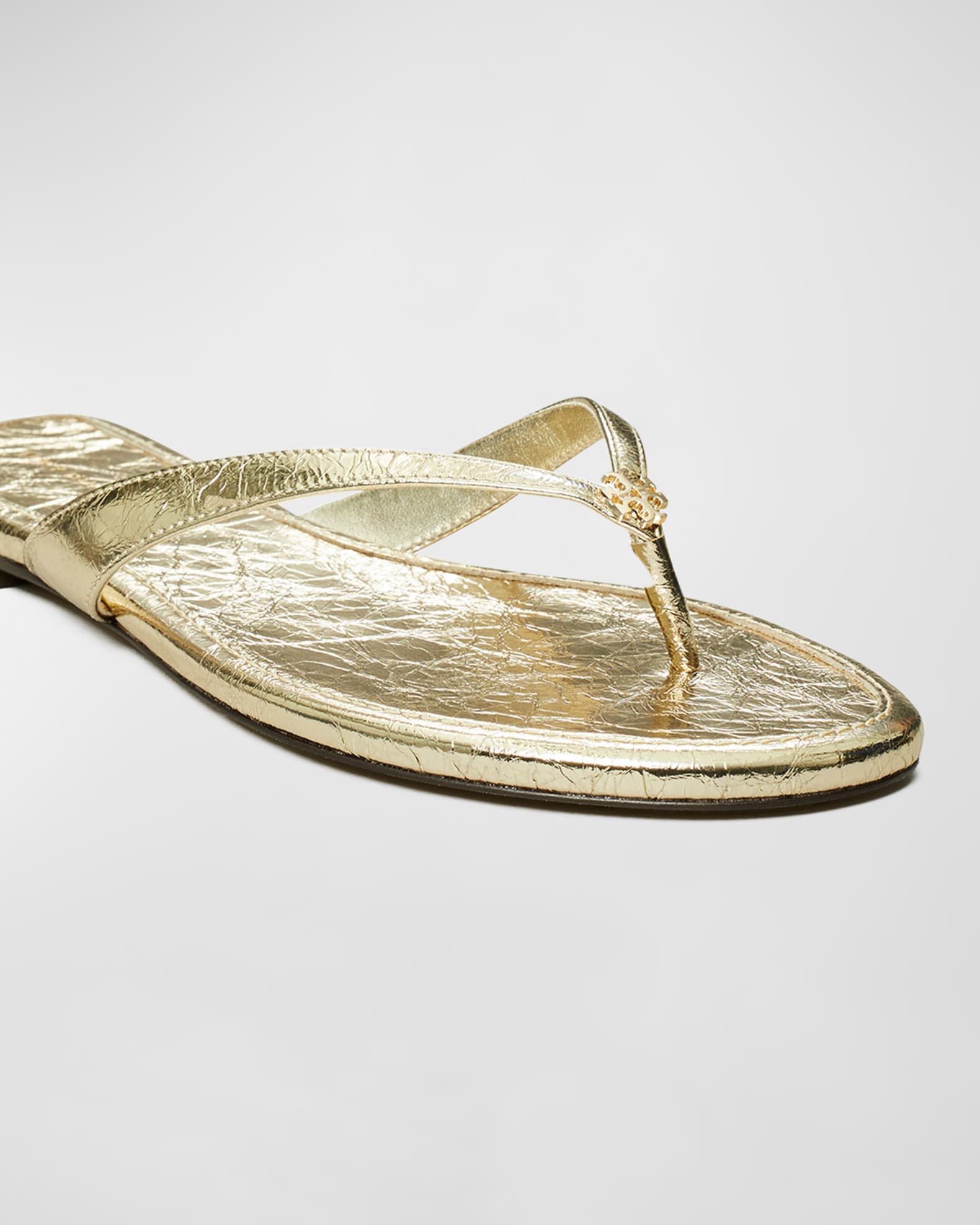 Capri Metallic Flip Flop Sandals