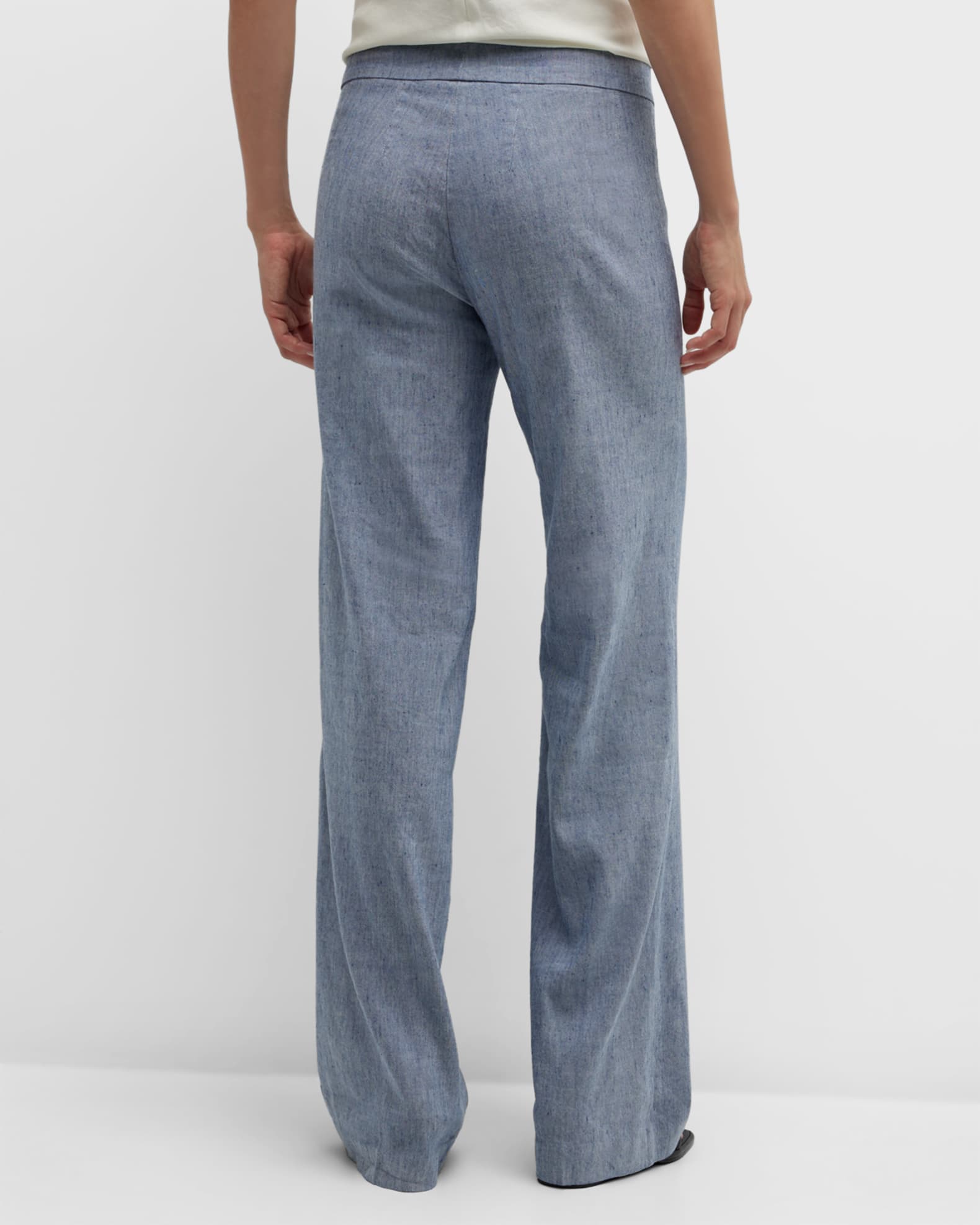 Avenue Montaigne Black Elastane Flared Pants