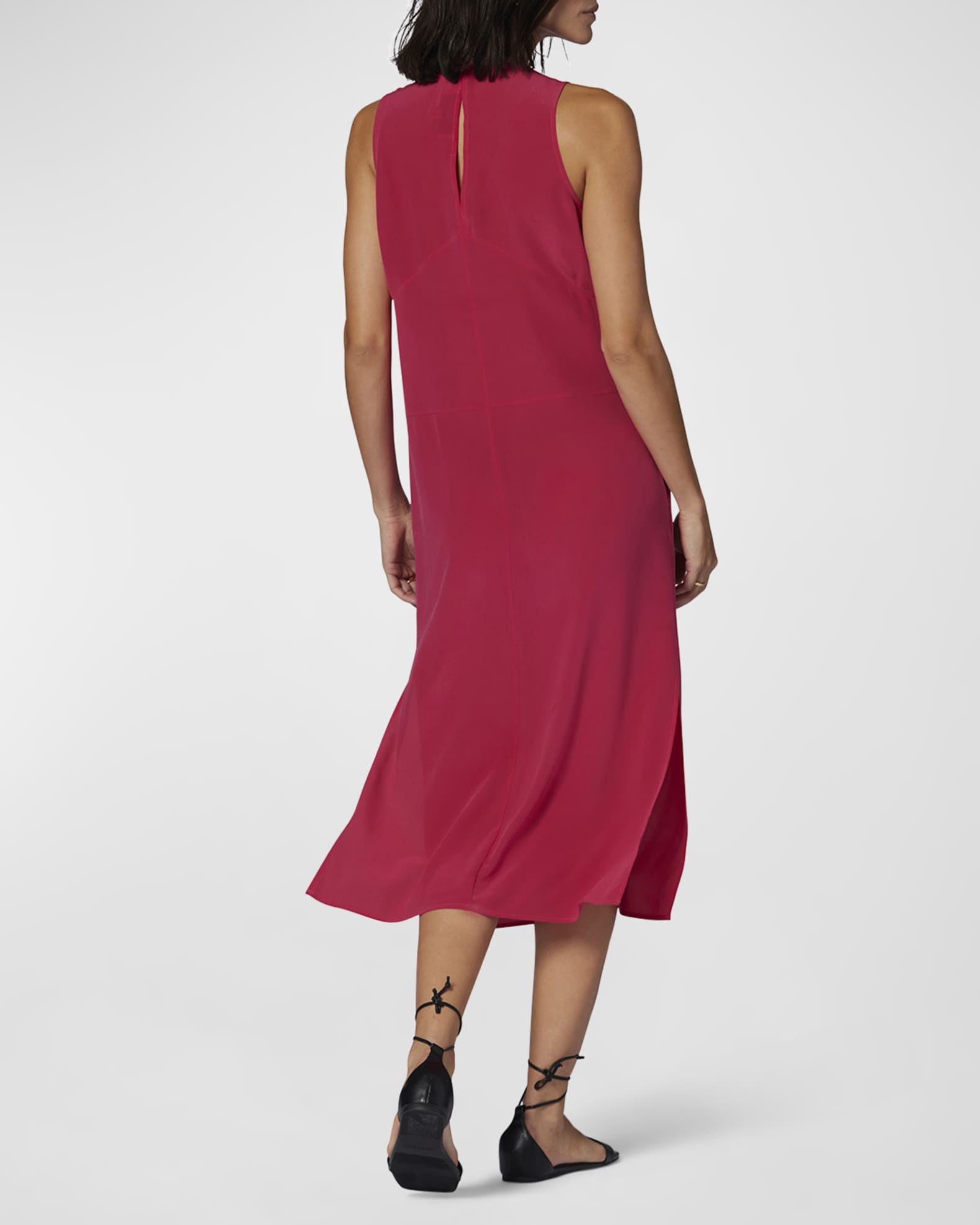 Equipment Charlotte Sleeveless Satin Midi Dress Neiman Marcus
