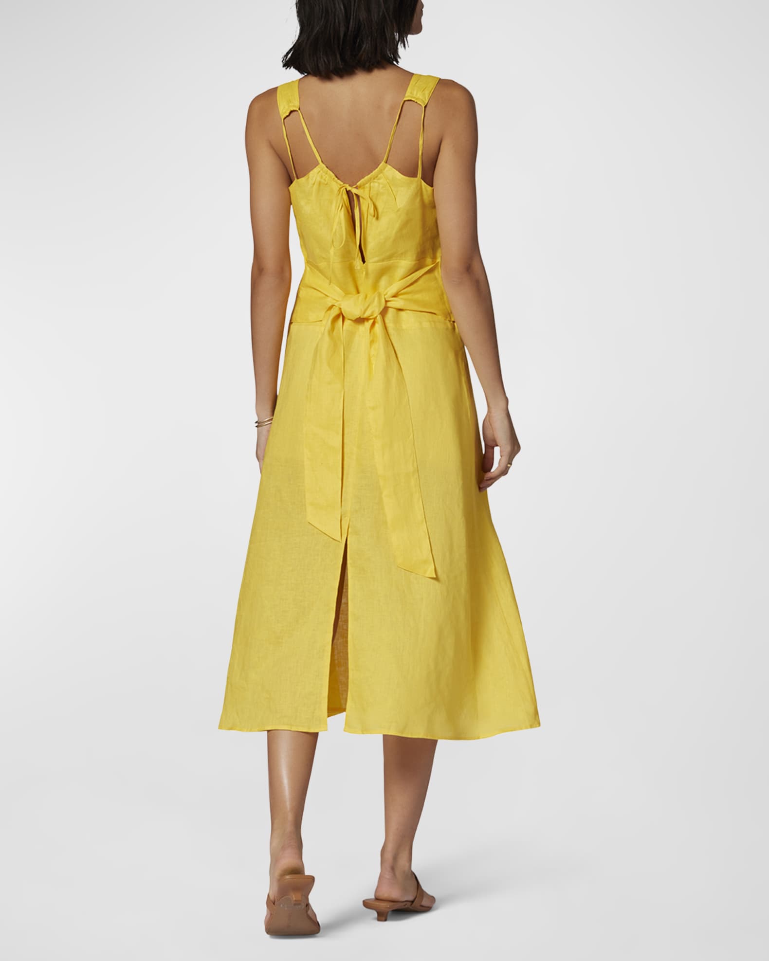 Equipment Sleeveless LinenBlend Midi Dress Neiman Marcus