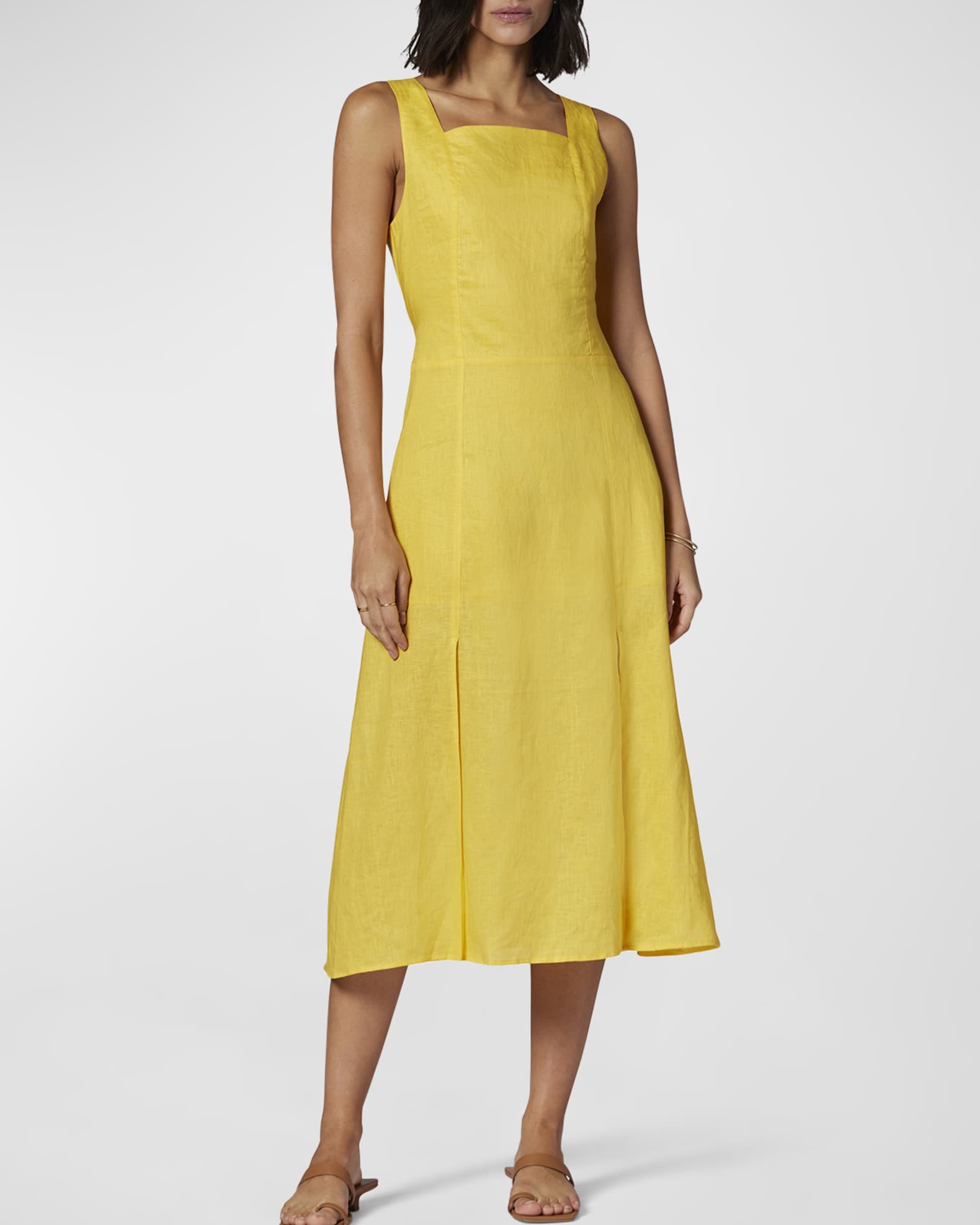 Equipment Sleeveless LinenBlend Midi Dress Neiman Marcus