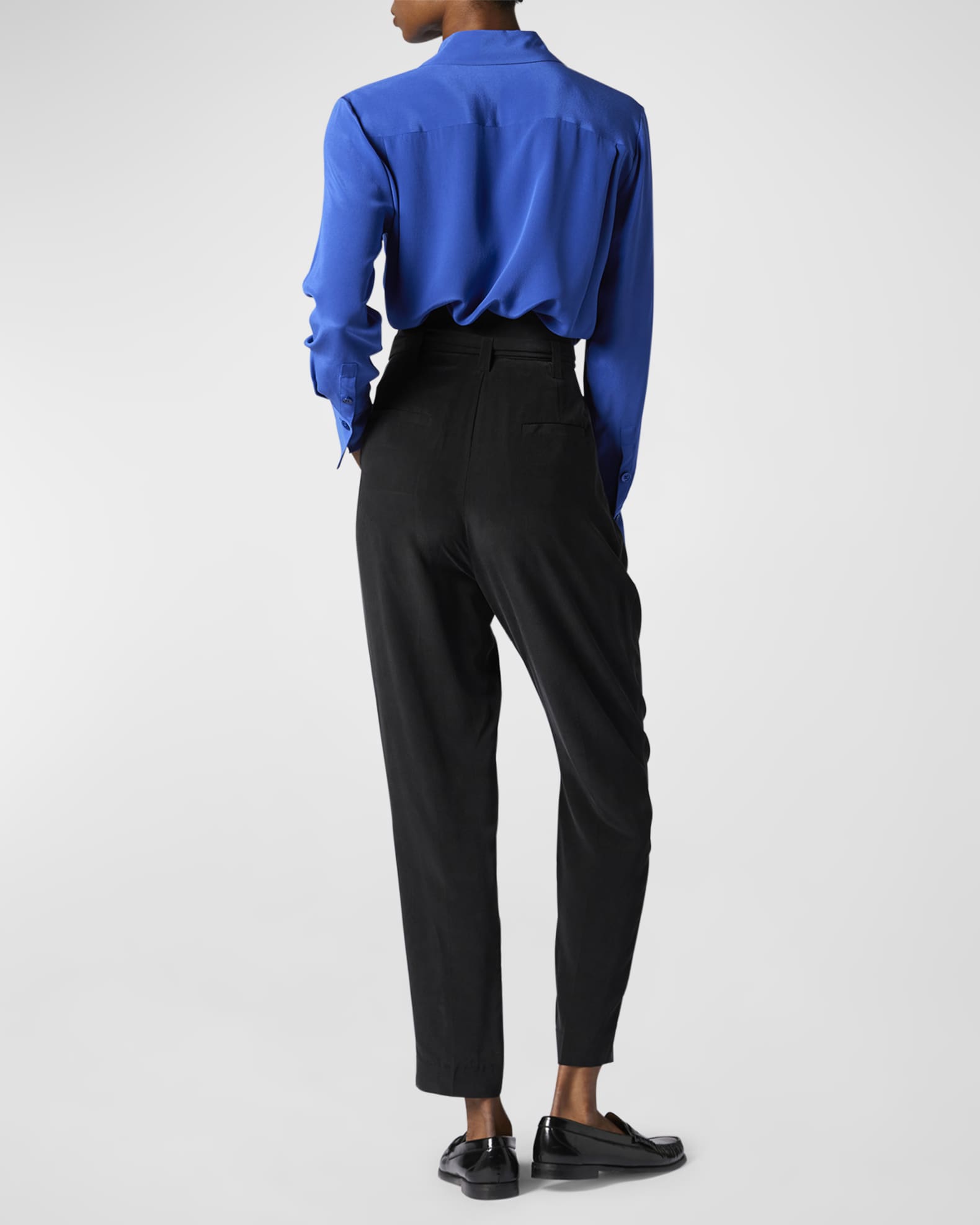 Equipment Quinne SpreadCollar ButtonDown Silk Shirt Neiman Marcus