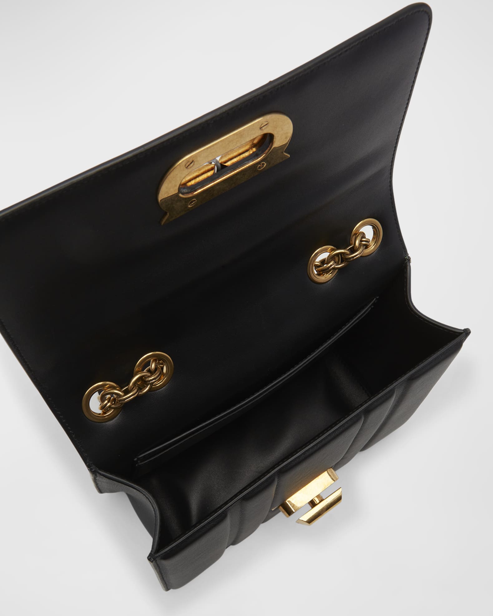 Ferragamo Embossed Leather Chain Crossbody Bag Neiman Marcus