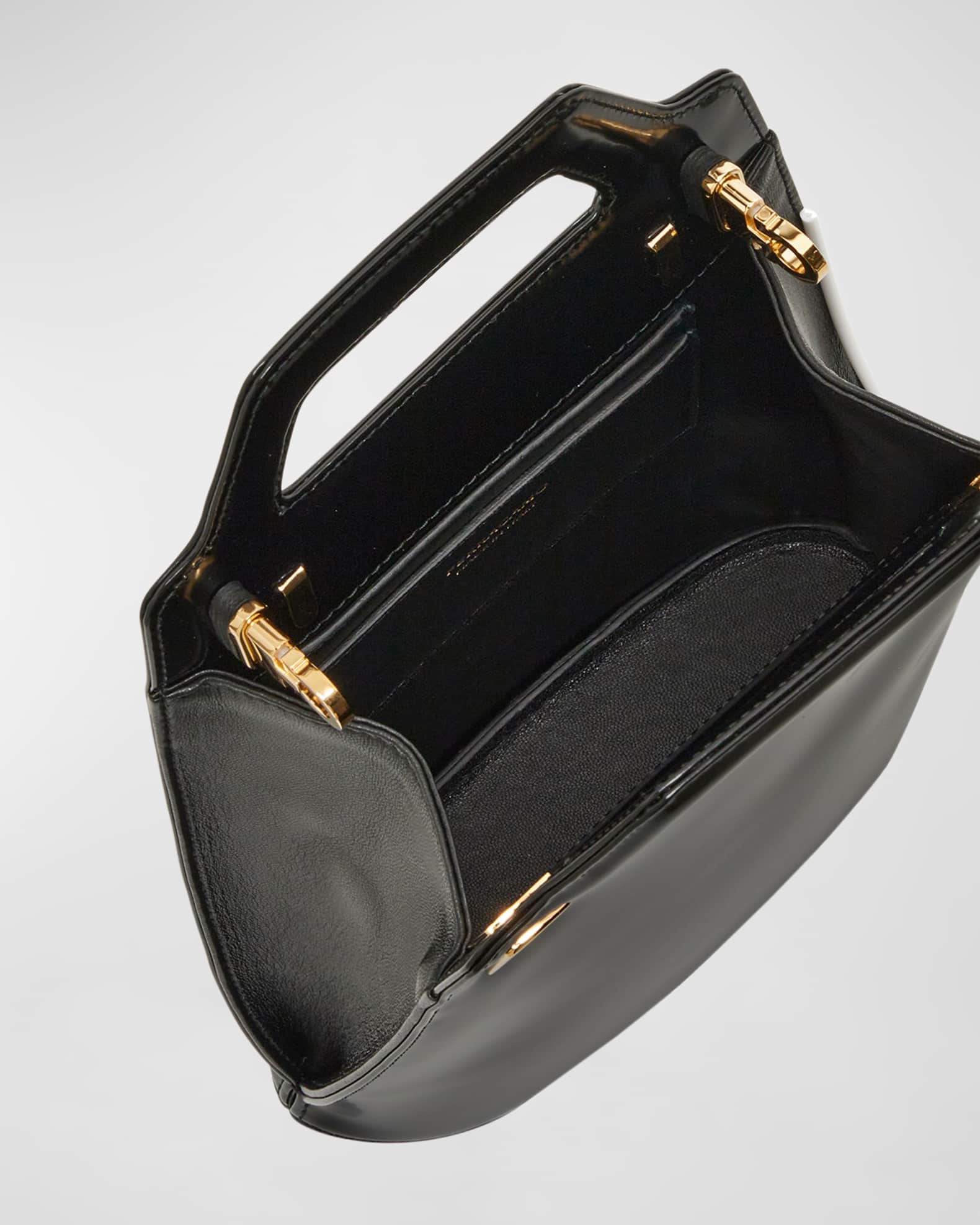 Ferragamo Wanda Gancini Leather Top-Handle Bag | Neiman Marcus