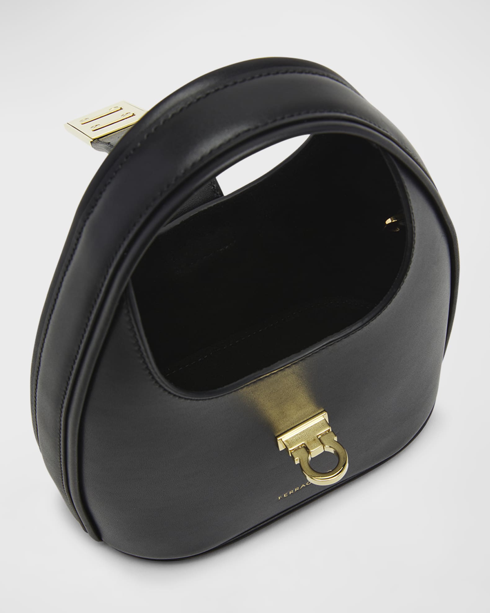 Ferragamo Archive Gancio Leather Hobo Bag | Neiman Marcus