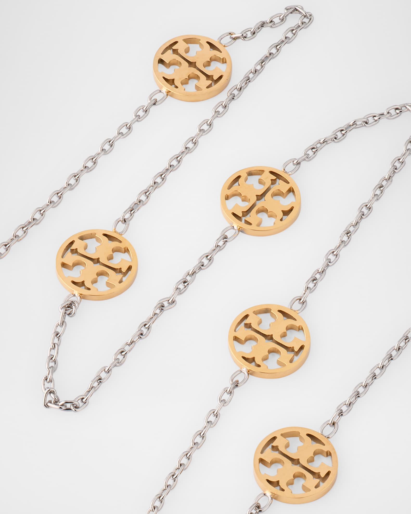 Tory burch logo station necklace hot sale