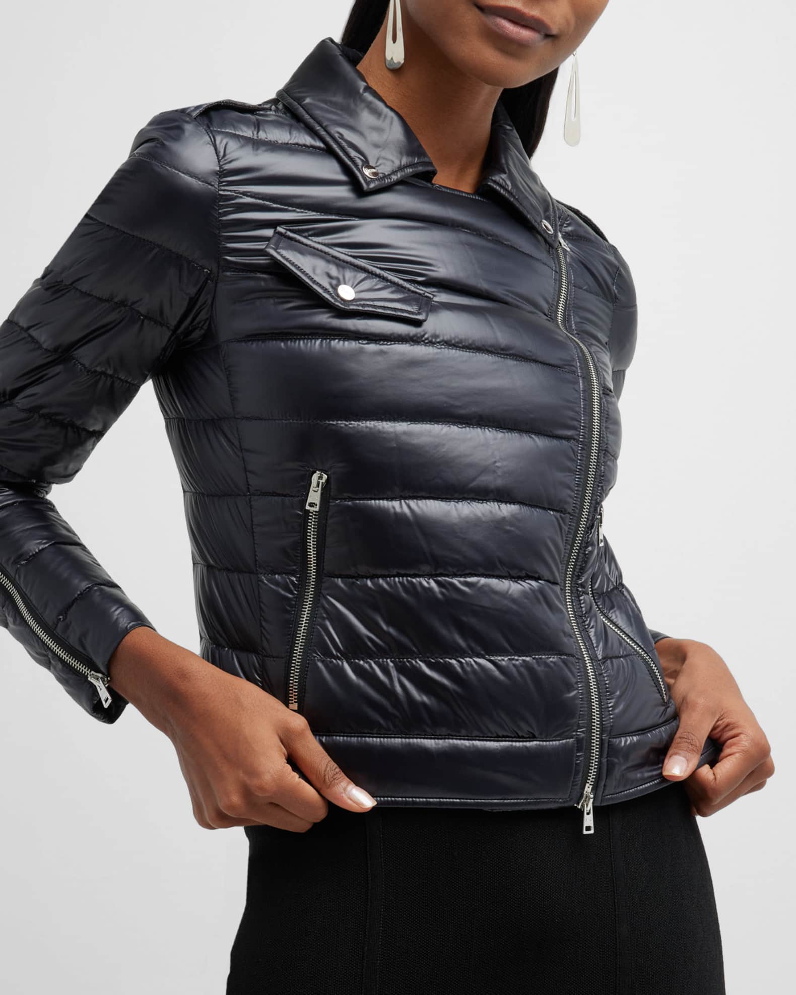 Biker best sale down jacket
