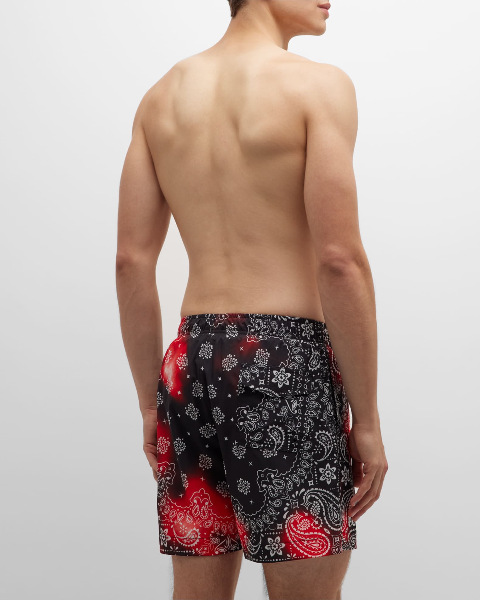 PURPLE Men's BandanaPrint Swim Shorts Neiman Marcus