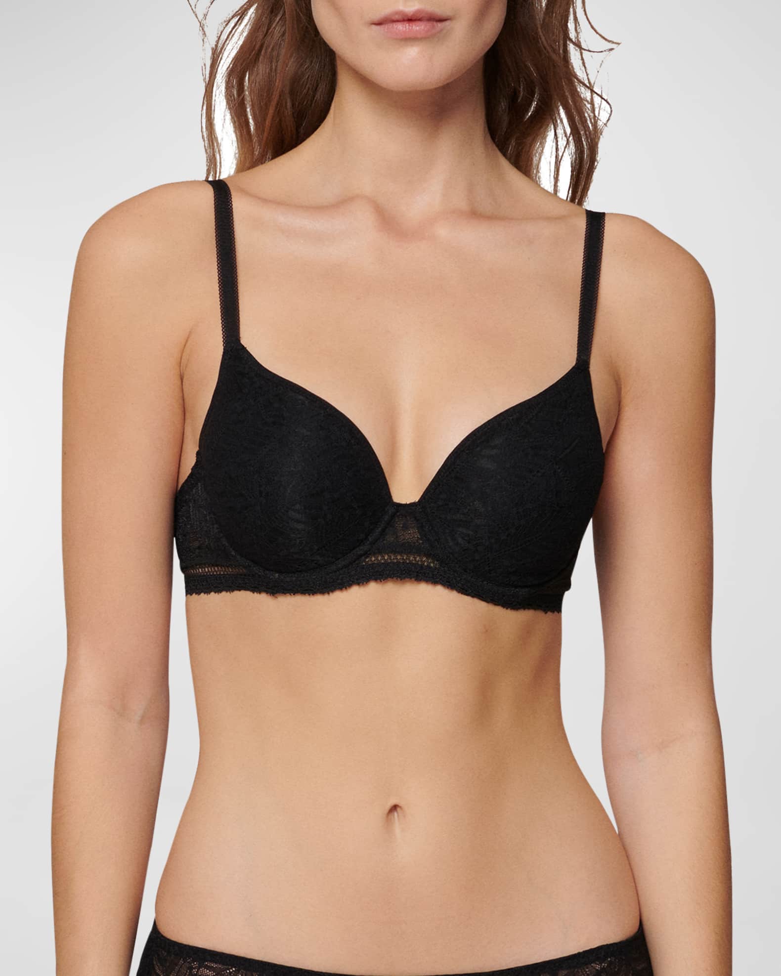 Simone Perele Comete Lace Plunge Bra Neiman Marcus