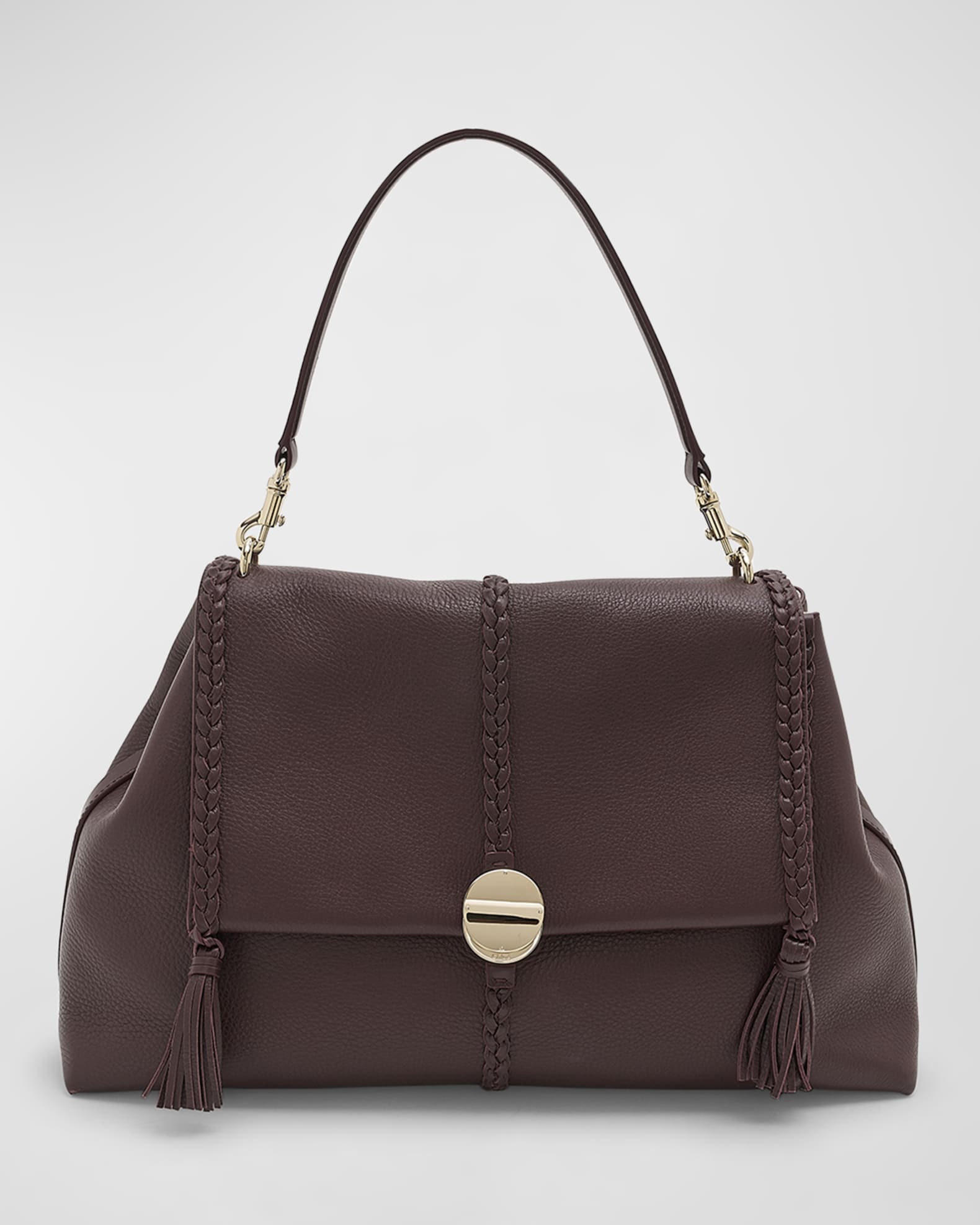 Chloe Penelope Large Top-Handle Bag in Smooth Grained Leather