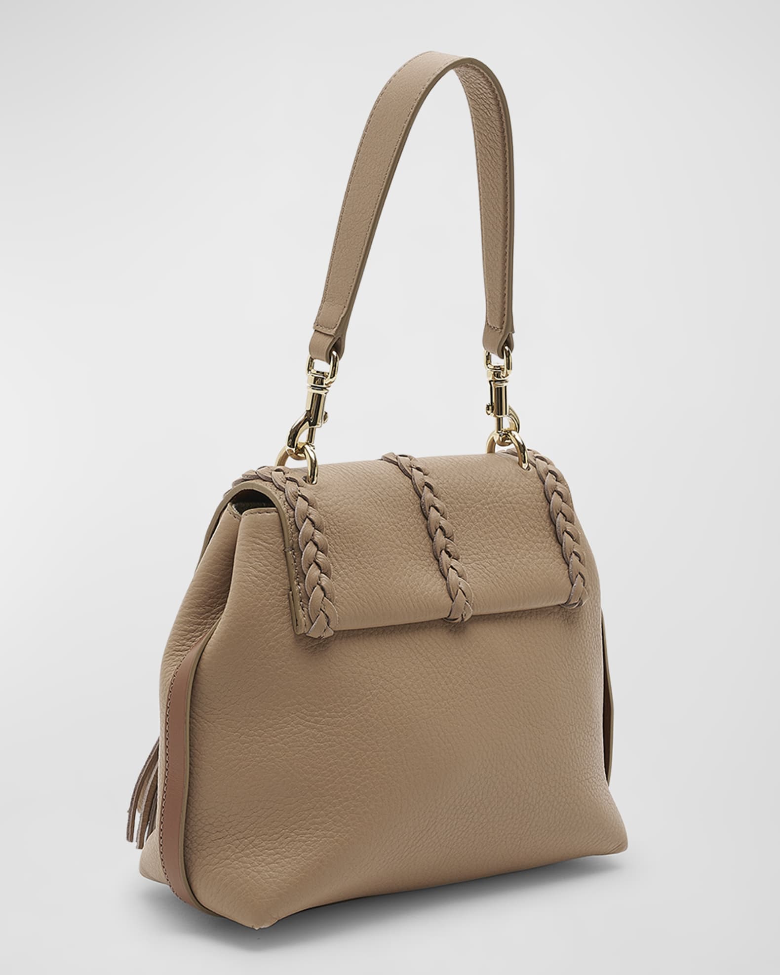 Longchamp Penelope Small Tassel Shoulder Mini Bag Black Leather Gold NWOT